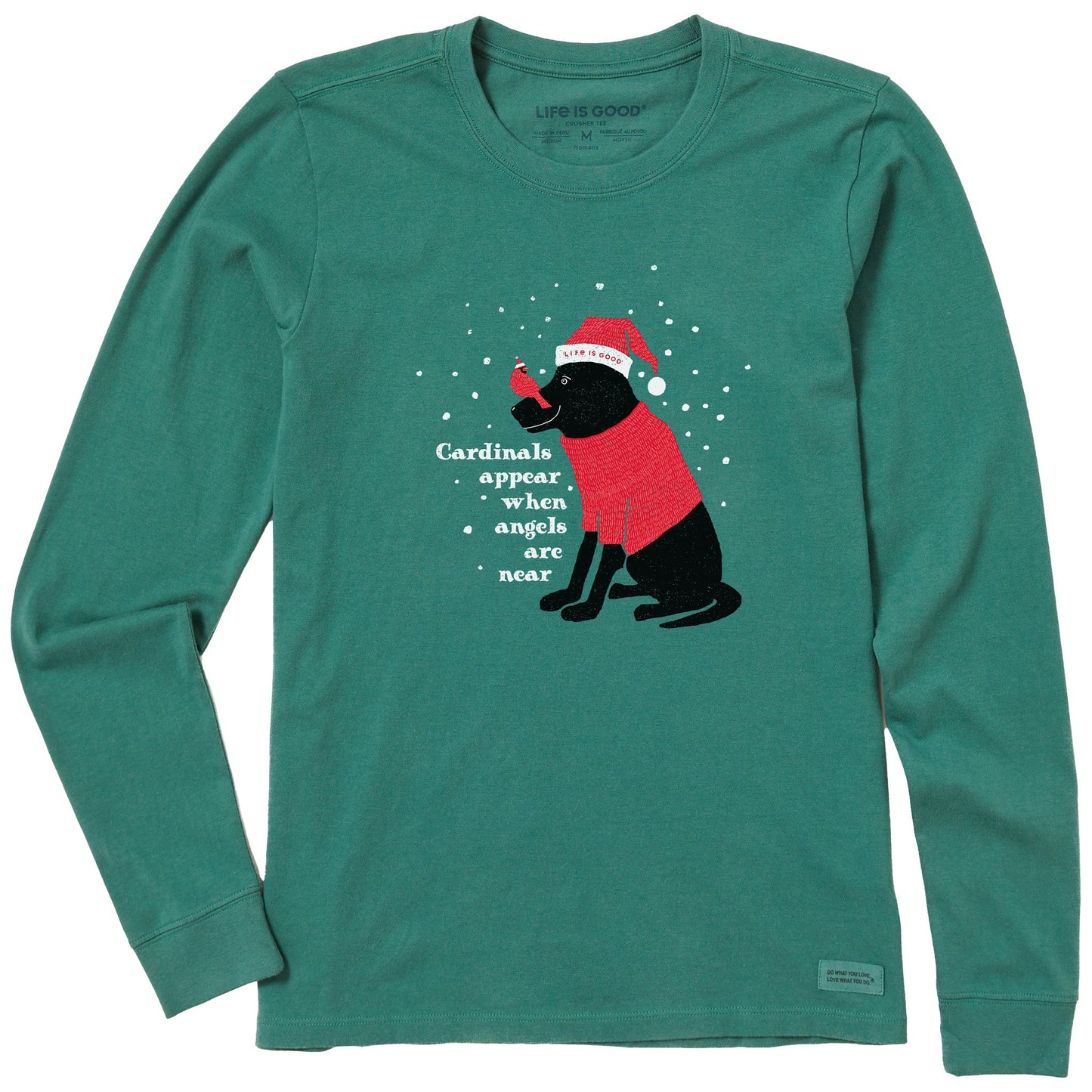 Women's Cardinals Appear Black Lab Long Sleeve Crusher Tee