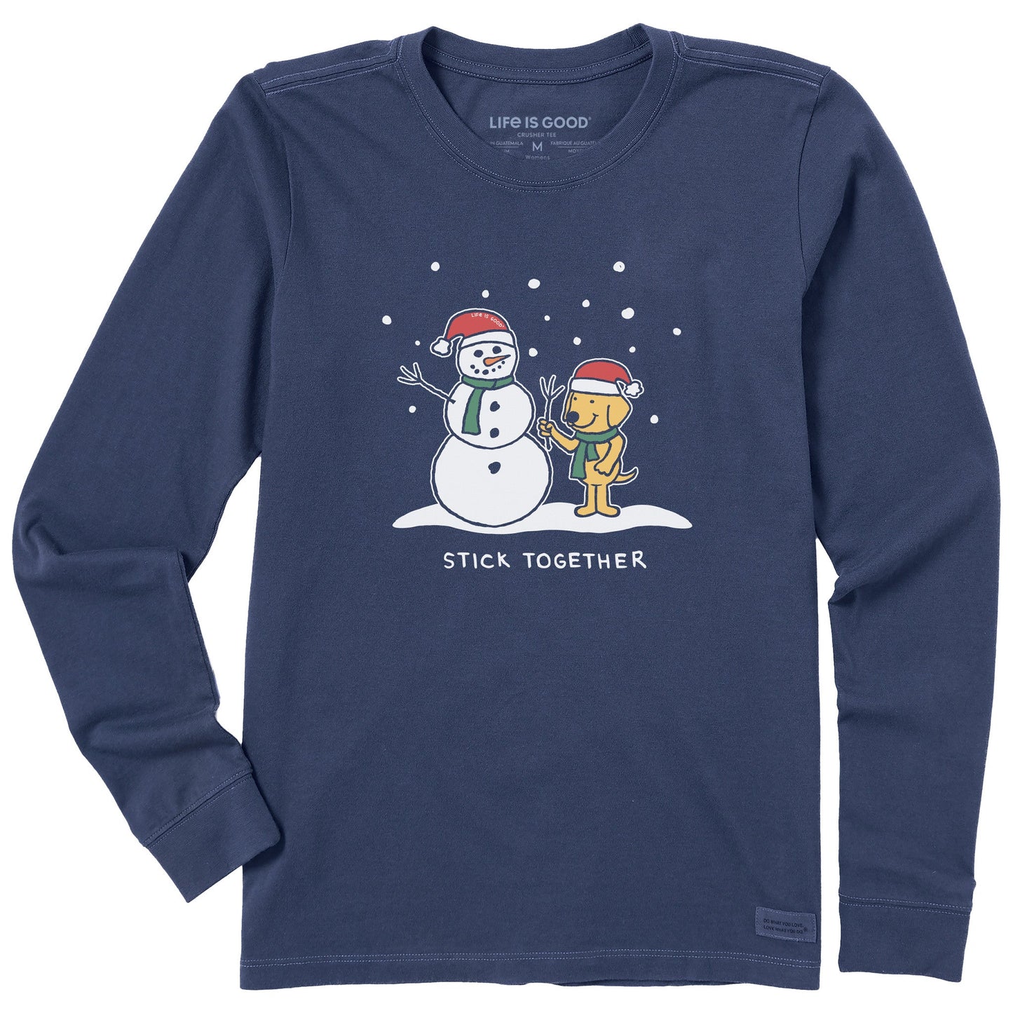 Women's Stick Together Snowman Long Sleeve Crusher Tee
