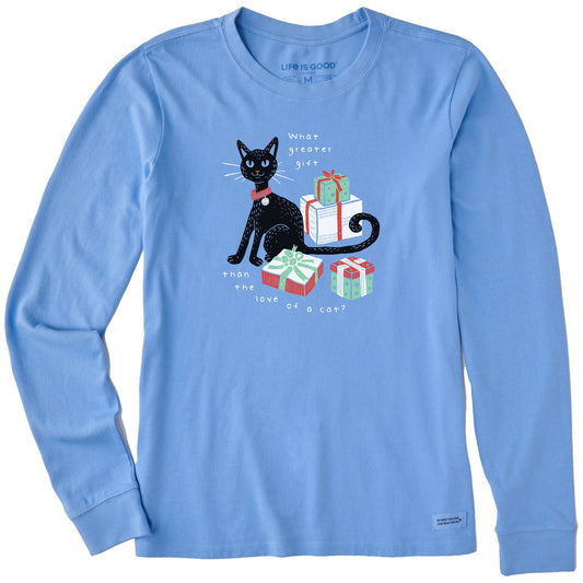 Women's Gift of a Cats Love Long Sleeve Crusher Tee