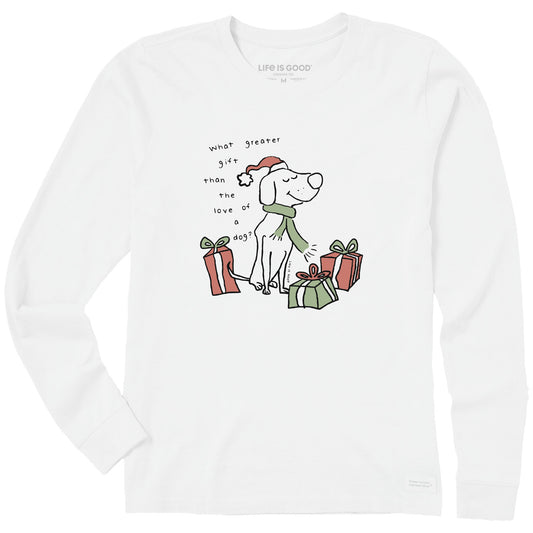 Women's Greatest Gift Dog Long Sleeve Crusher Tee