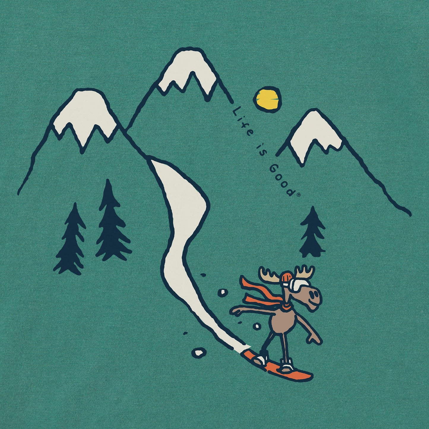 Kids Moose Snowboard Vista Long Sleeve Crusher Tee