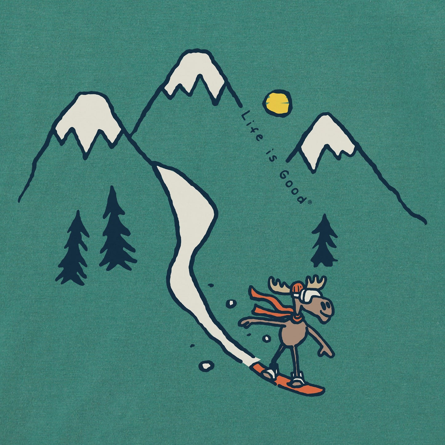 Men's Moose Snowboard Vista Long Sleeve Crusher Tee