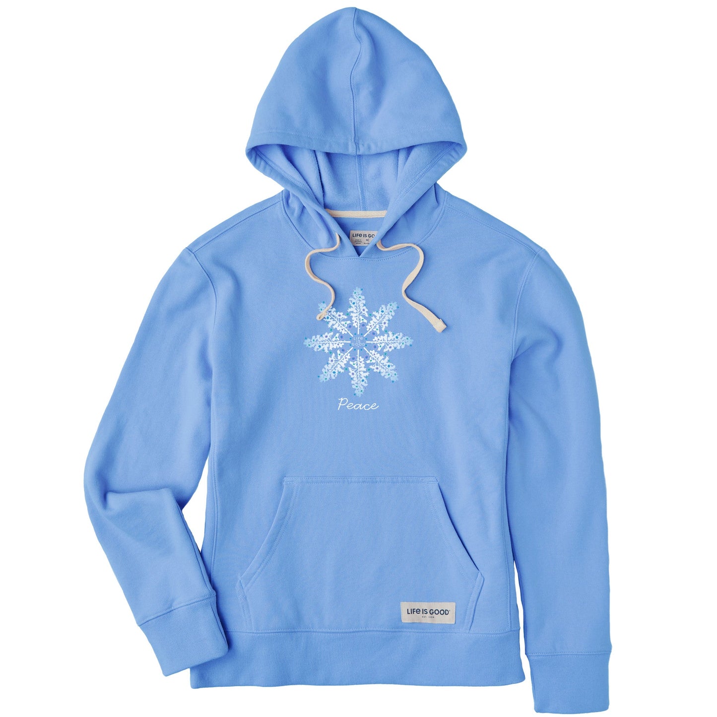 Women's Inventive Snowflake Tree with Flowers Simply True Fleece Hoodie