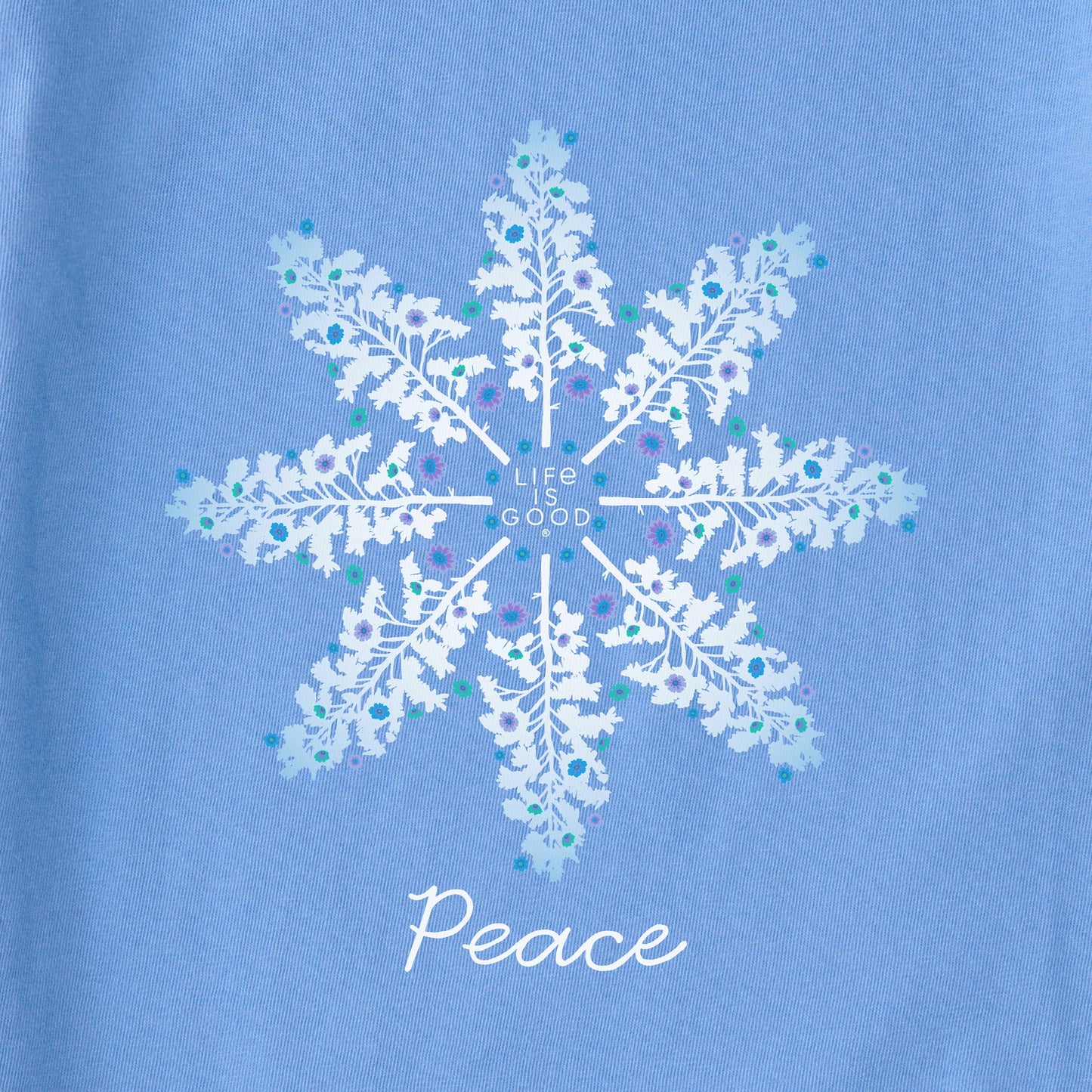 Women's Inventive Snowflake Tree with Flowers Simply True Fleece Hoodie