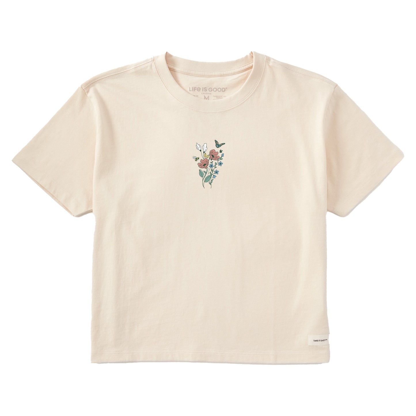 Women's Wildflowers Bouquet Short Sleeve Crusher Boxy Tee