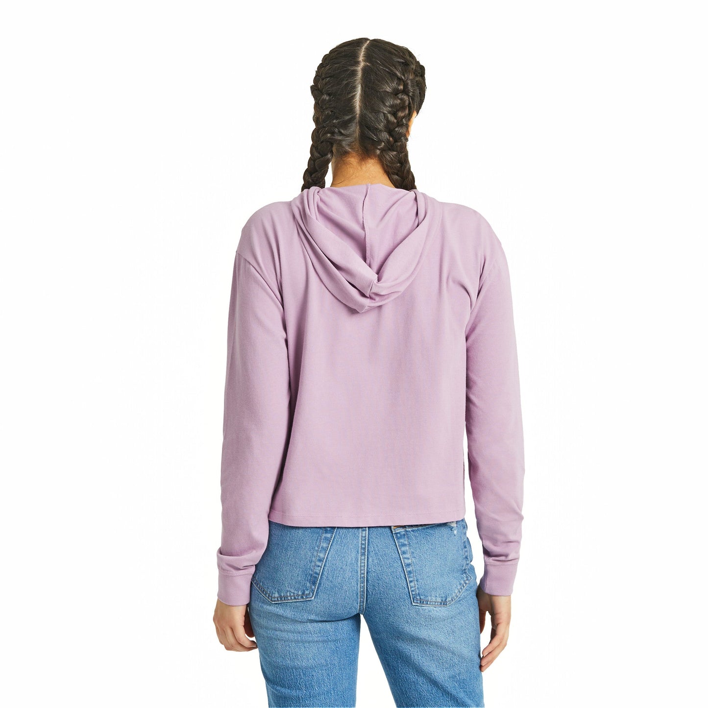Women's Solid Crusher Boxy Hoodie