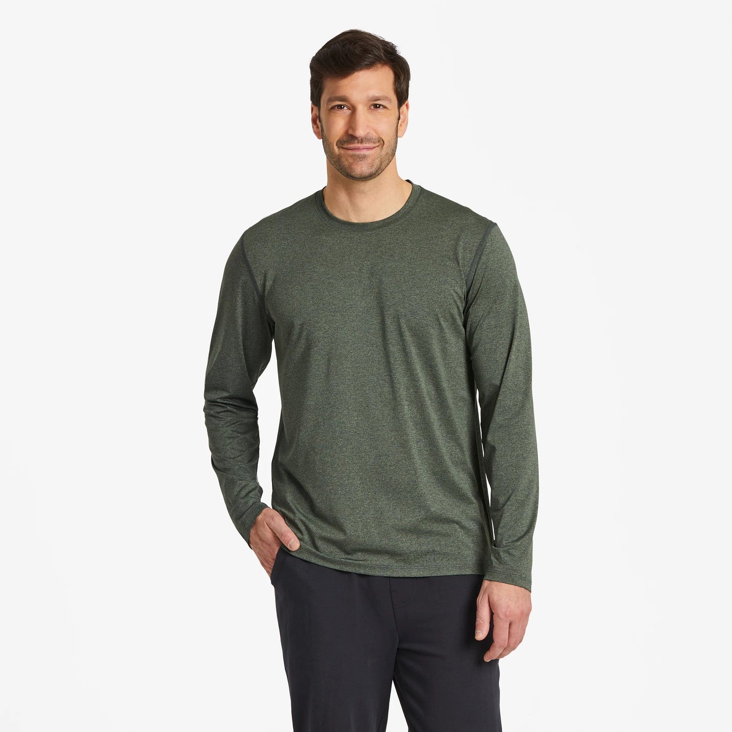Men's Solid Long Sleeve Active Tee