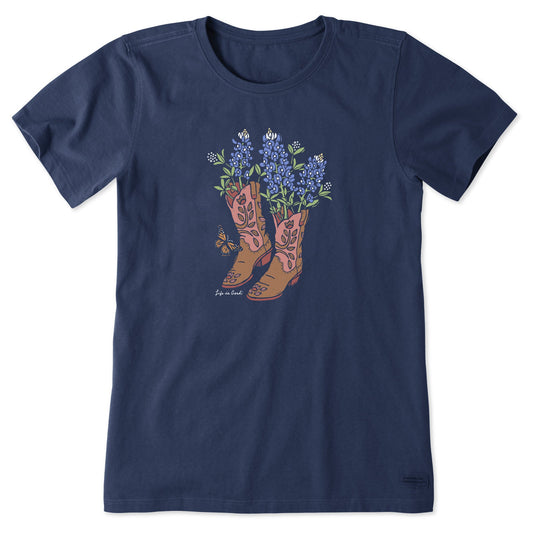Women's Boots and Blue Bonnets Short Sleeve Tee