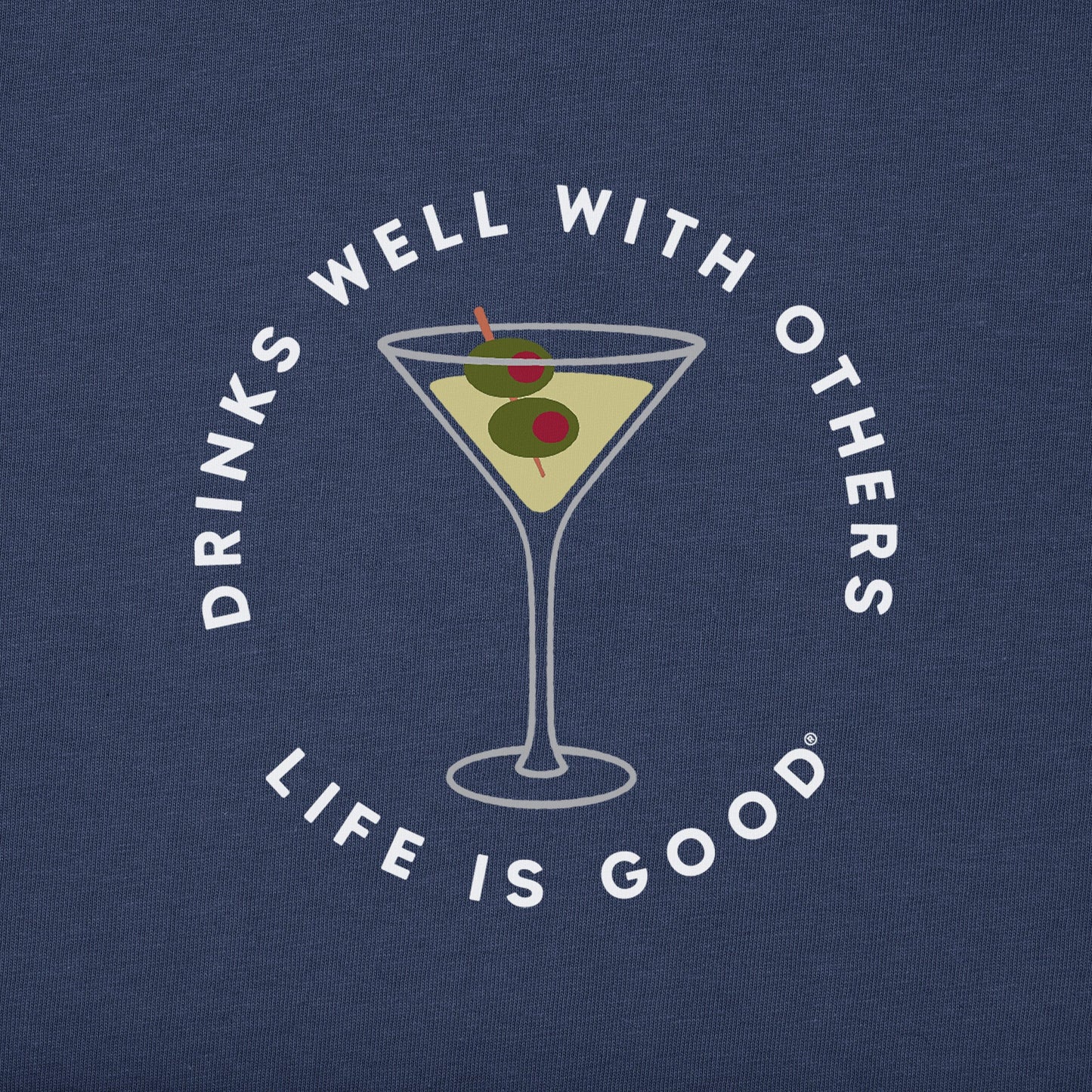 Women's Drinks Well with Others Martini Short Sleeve Crusher Boxy Tee