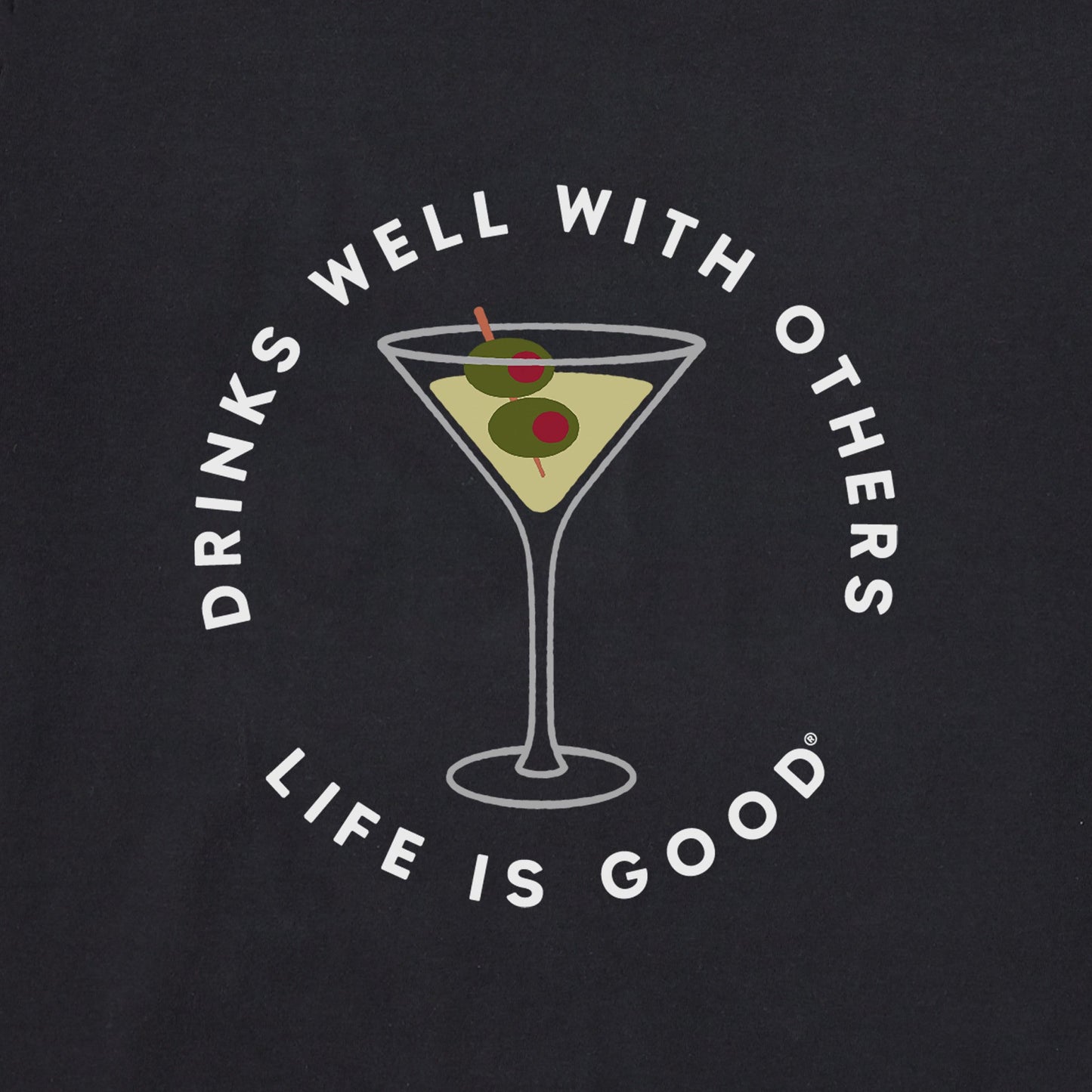 Women's Drinks Well with Others Martini Short Sleeve Vee