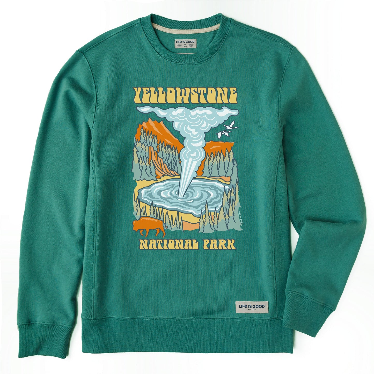 Men's Yellowstone Poster Simply True Fleece Crew
