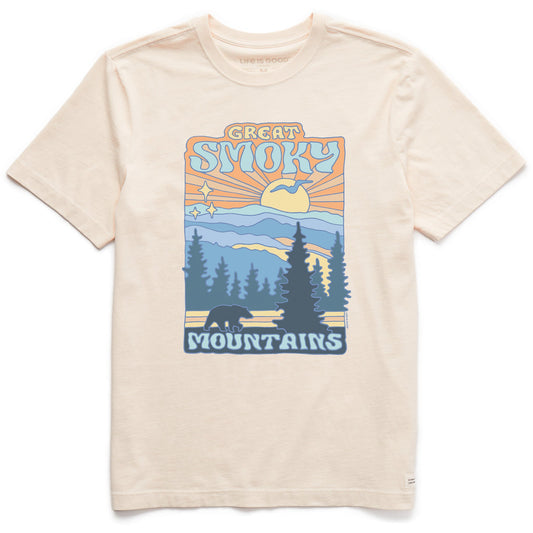 Men's Great Smoky Mountains Poster Short Sleeve Crusher Tee