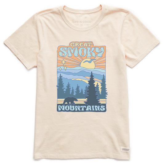 Women's Great Smoky Mountains Poster Short Sleeve Crusher Tee
