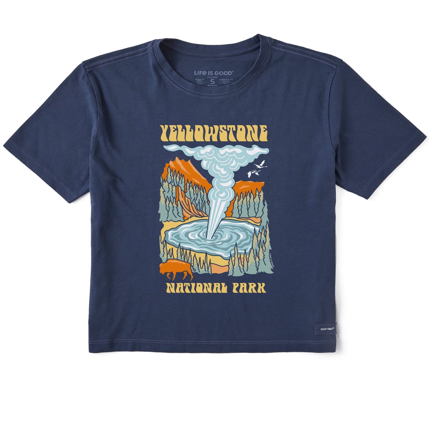 Women's Yellowstone Poster Short Sleeve Crusher Boxy Tee