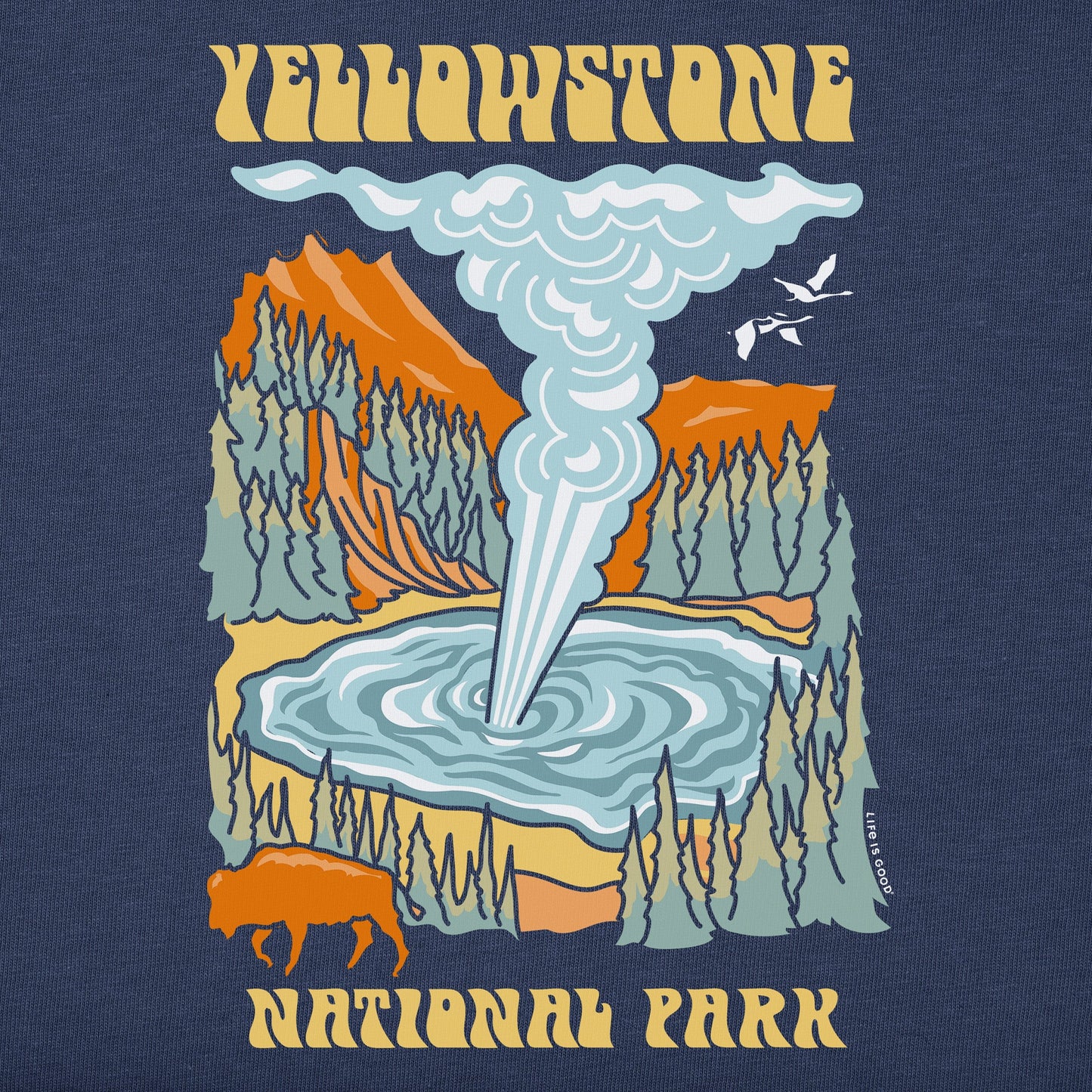 Women's Yellowstone Poster Short Sleeve Crusher Boxy Tee