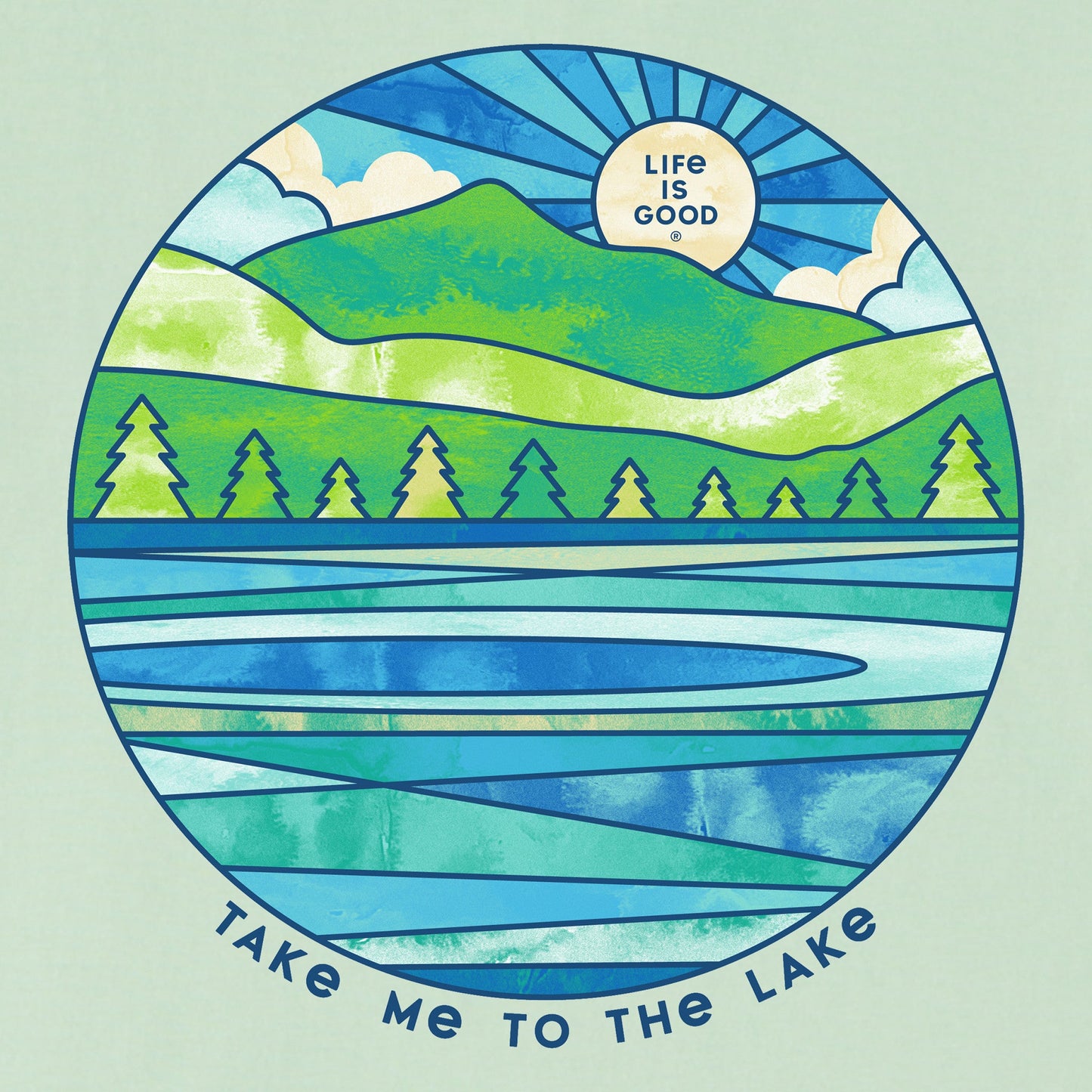 Women's Washy Take Me To The Lake Short Sleeve Crusher Tee