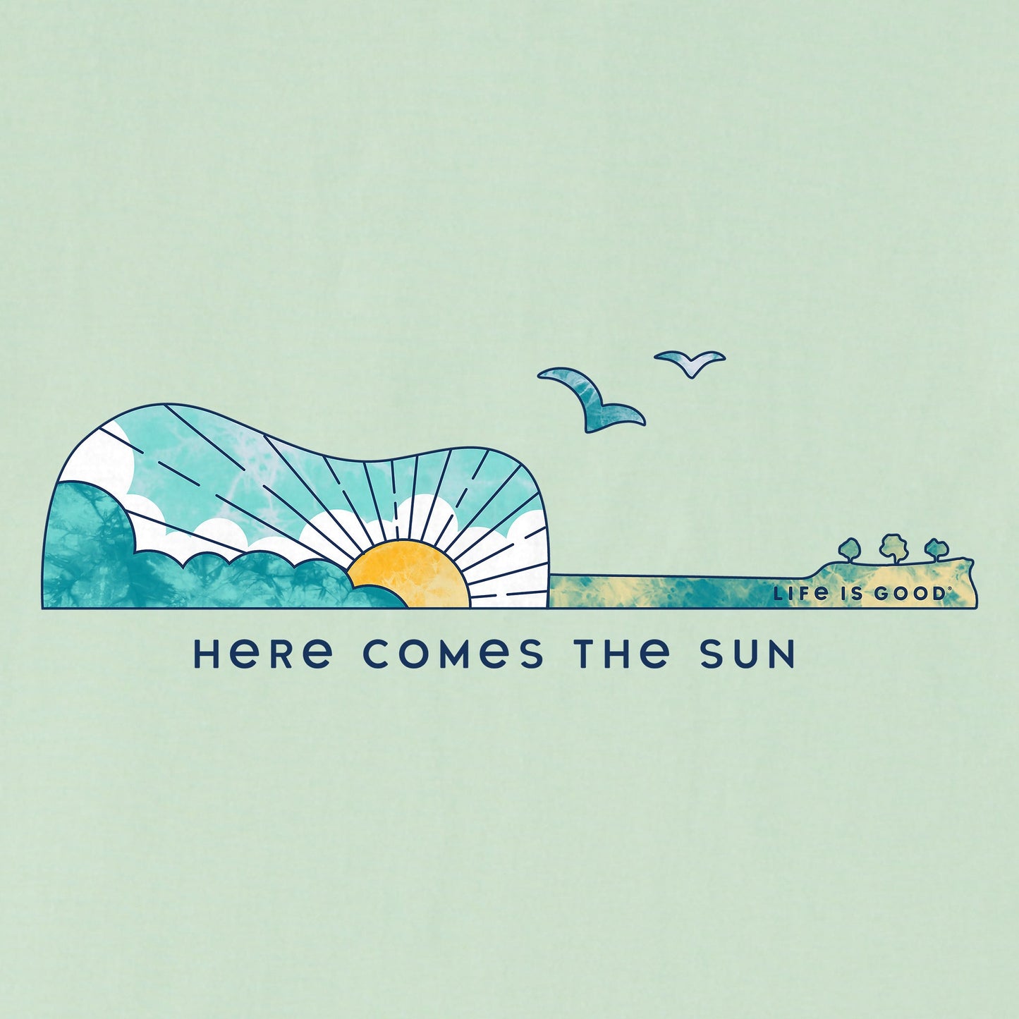 Women's Guitar Here Comes the Sun Short Sleeve Crusher Tee