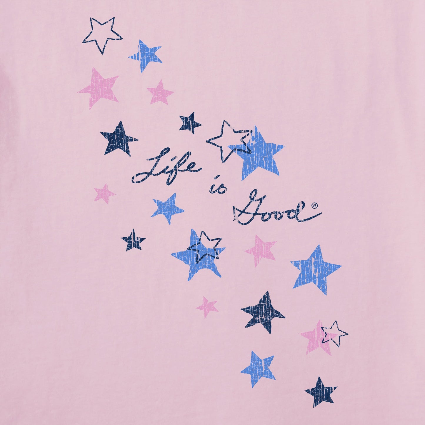 Women's Shooting Stars Off-Placement Short Sleeve Crusher Vee