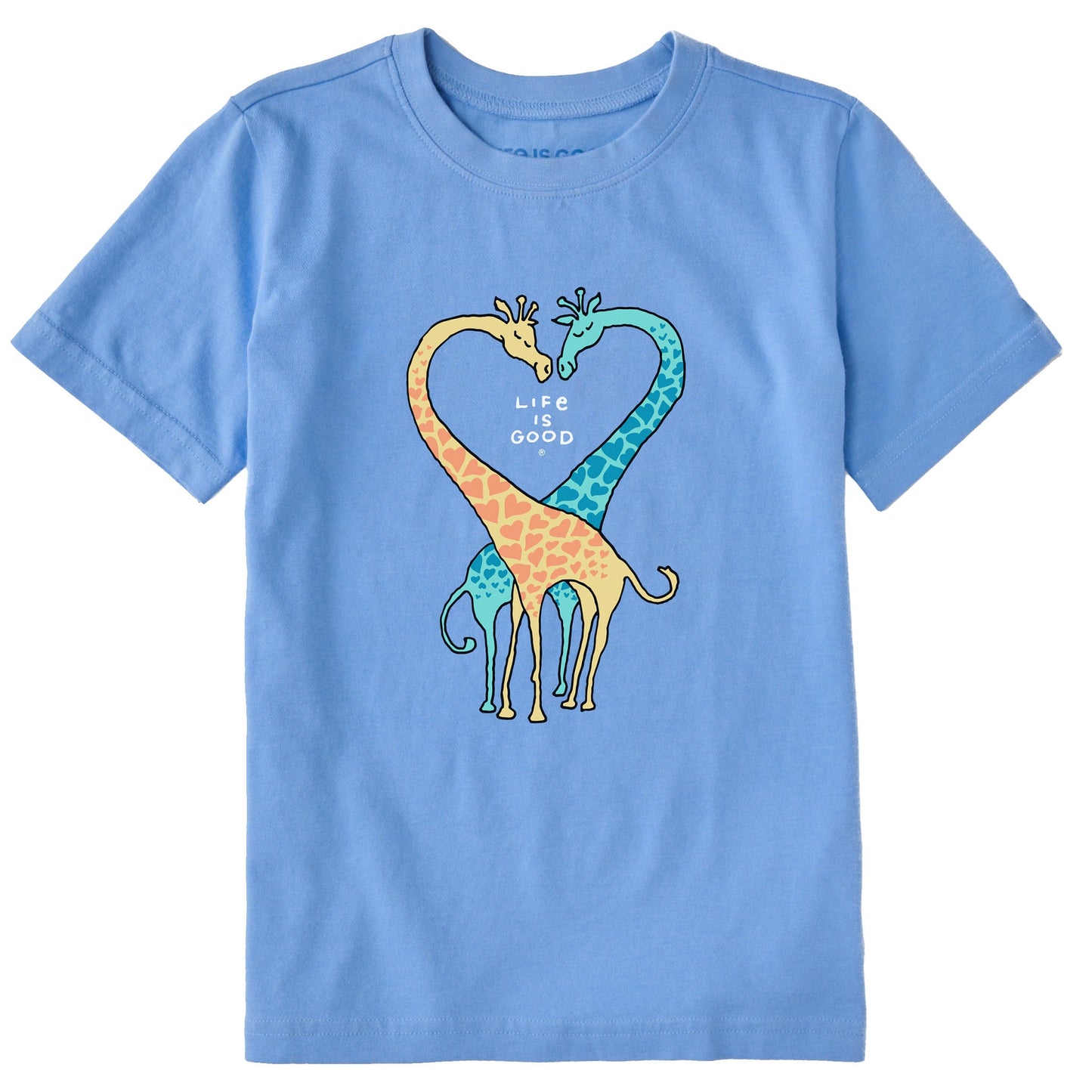 Kids Giraffe Heart Short Sleeve Crusher Tee