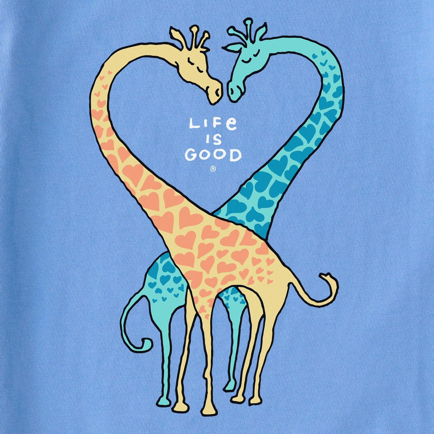Kids Giraffe Heart Short Sleeve Crusher Tee