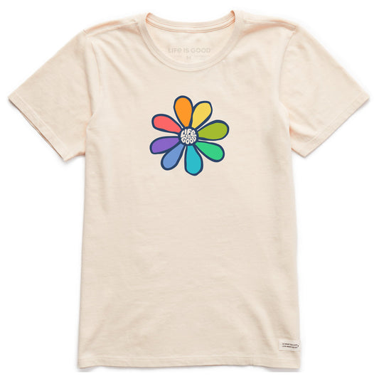 Women's Rainbow Daisy Short Sleeve Crusher Tee