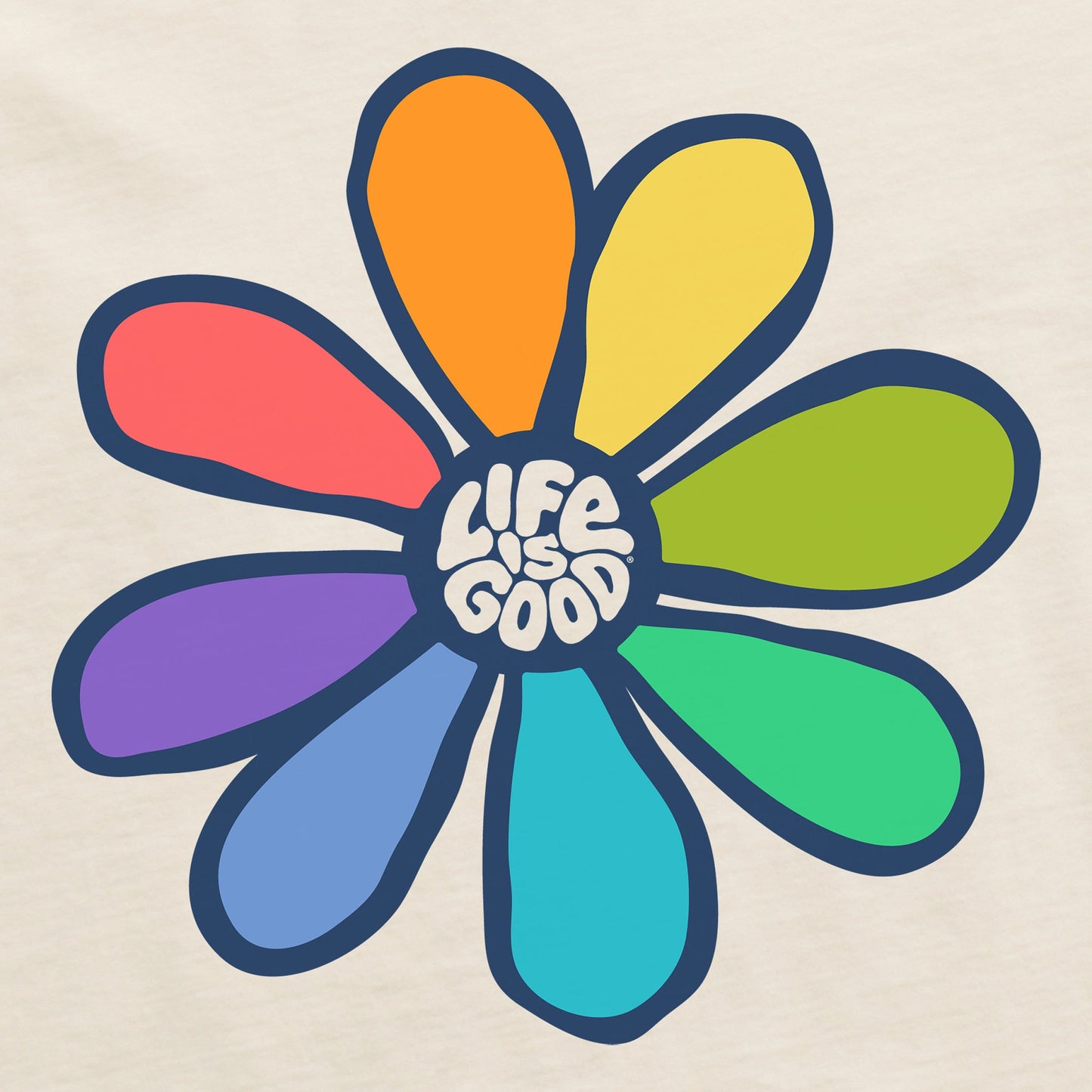 Women's Rainbow Daisy Short Sleeve Crusher Tee