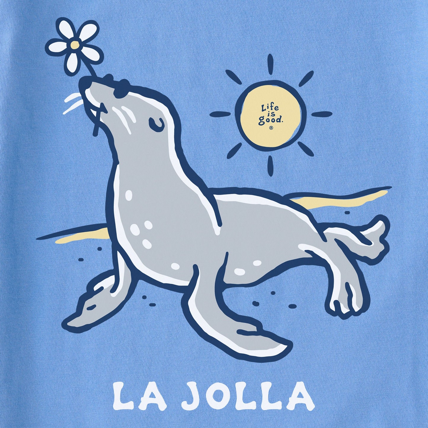 Women's Sea Lion Daisy La Jolla Short Sleeve Crusher Tee