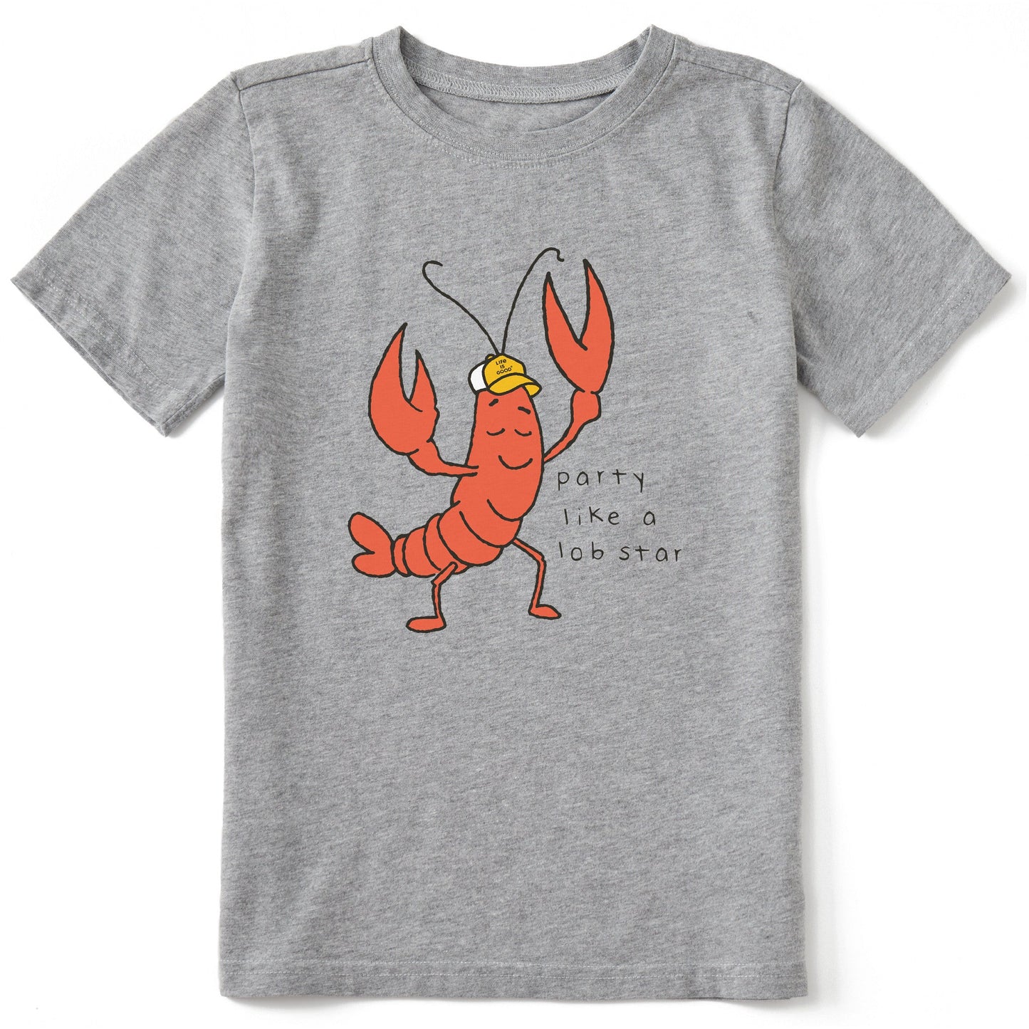 Kids Quirky Party Like a Lobstar Short Sleeve Crusher Tee