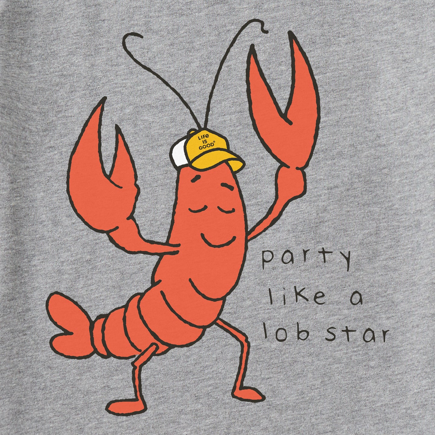 Kids Quirky Party Like a Lobstar Short Sleeve Crusher Tee
