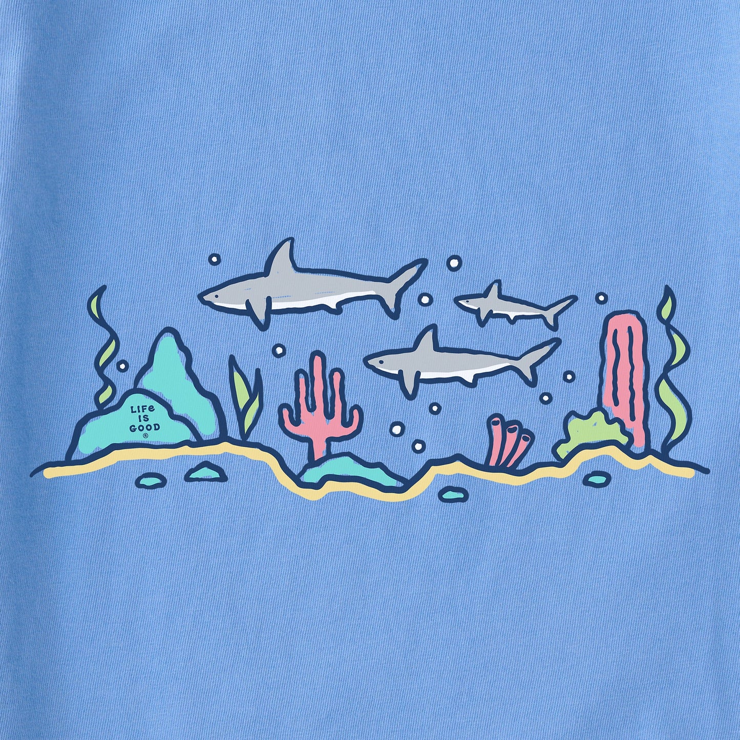 Women's Vintage Sharkscape Short Sleeve Crusher Boxy Tee