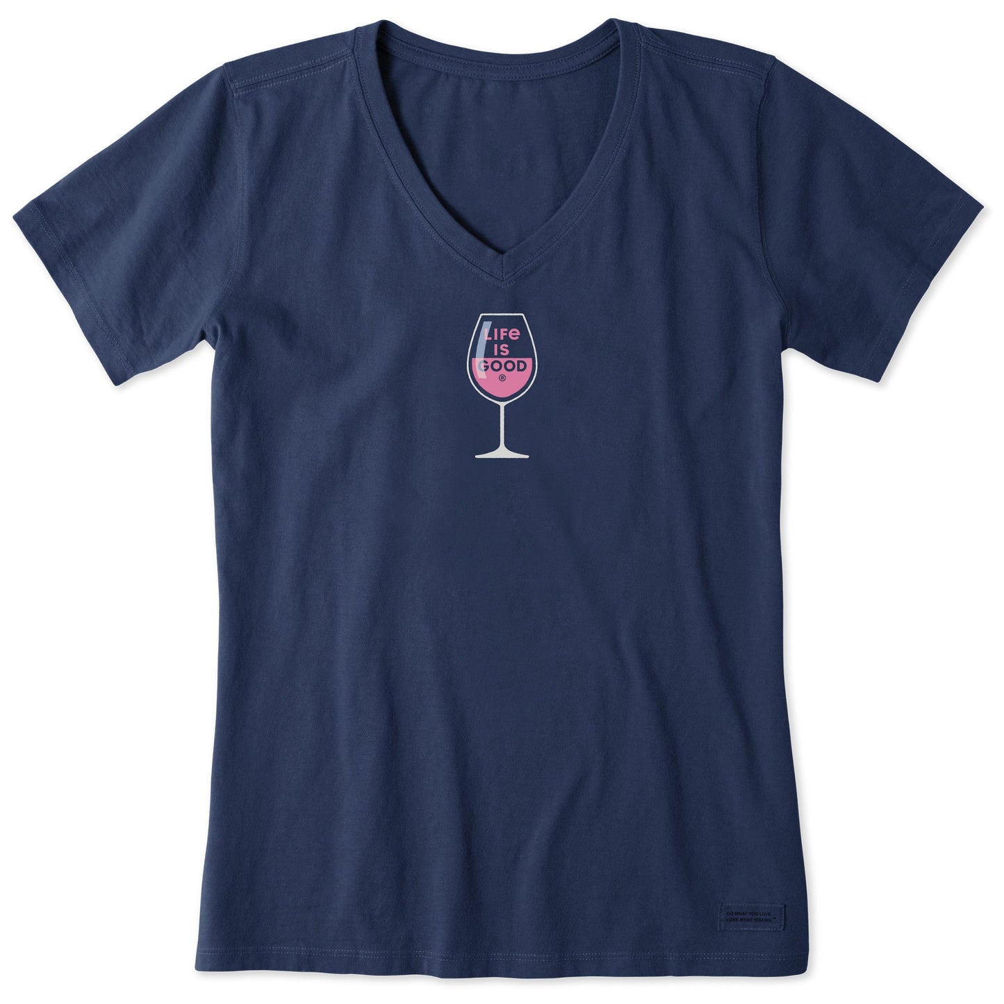 Women's Wine Glass Short Sleeve Vee