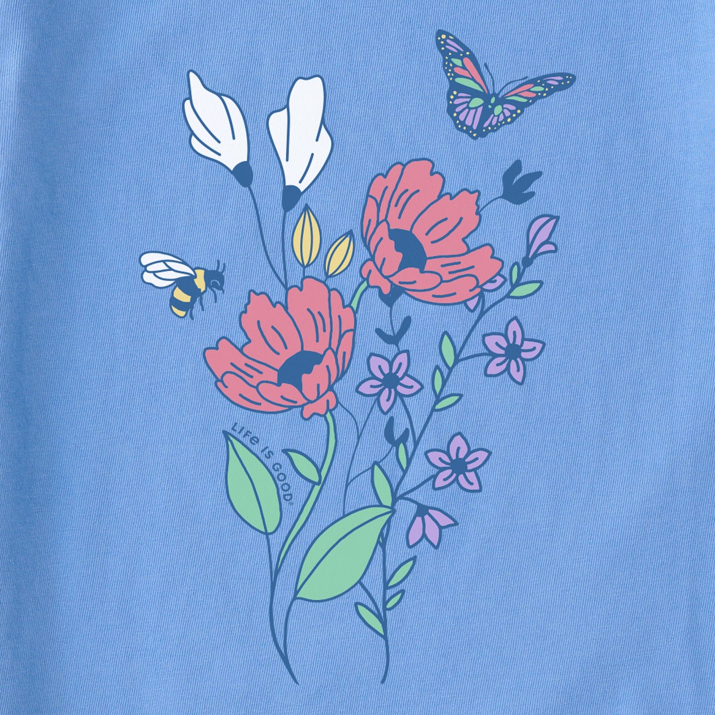 Women's Wildflowers Bouquet Short Sleeve Crusher Boxy Tee