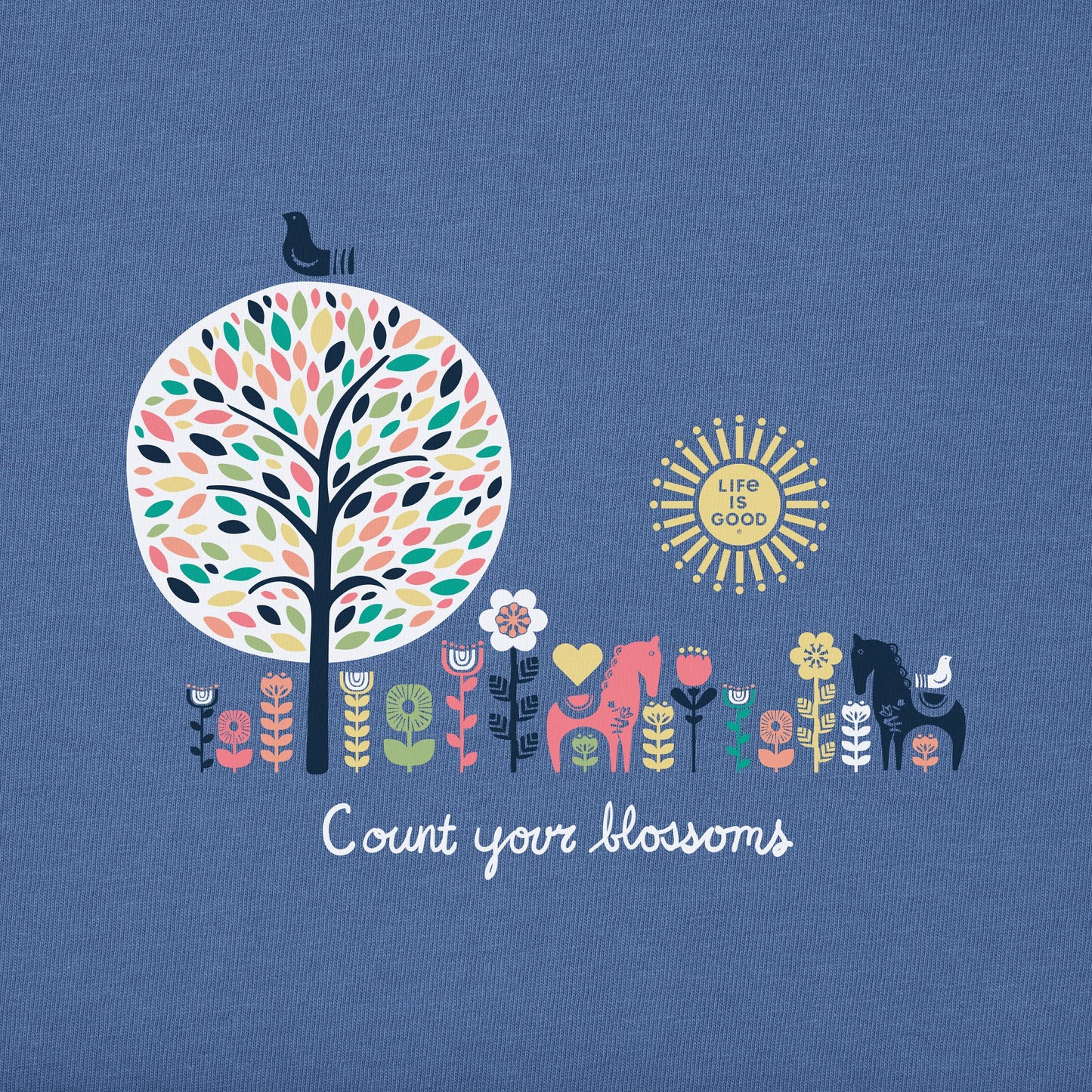 Women's Count your Blossoms Short Sleeve Crusher Vee