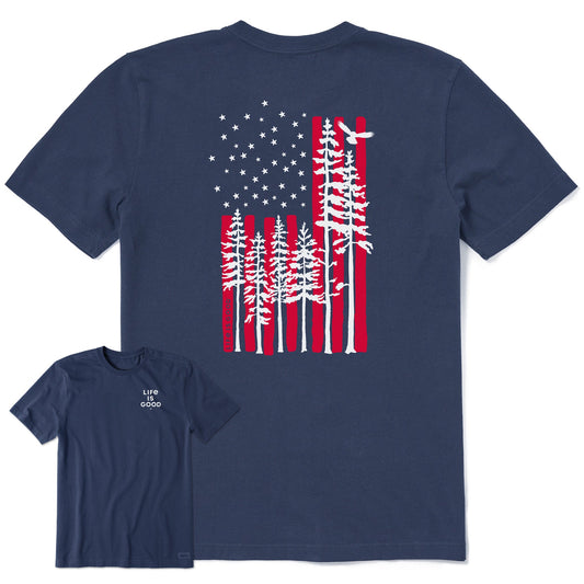 Men's Tree Tall Flag Short Sleeve Tee