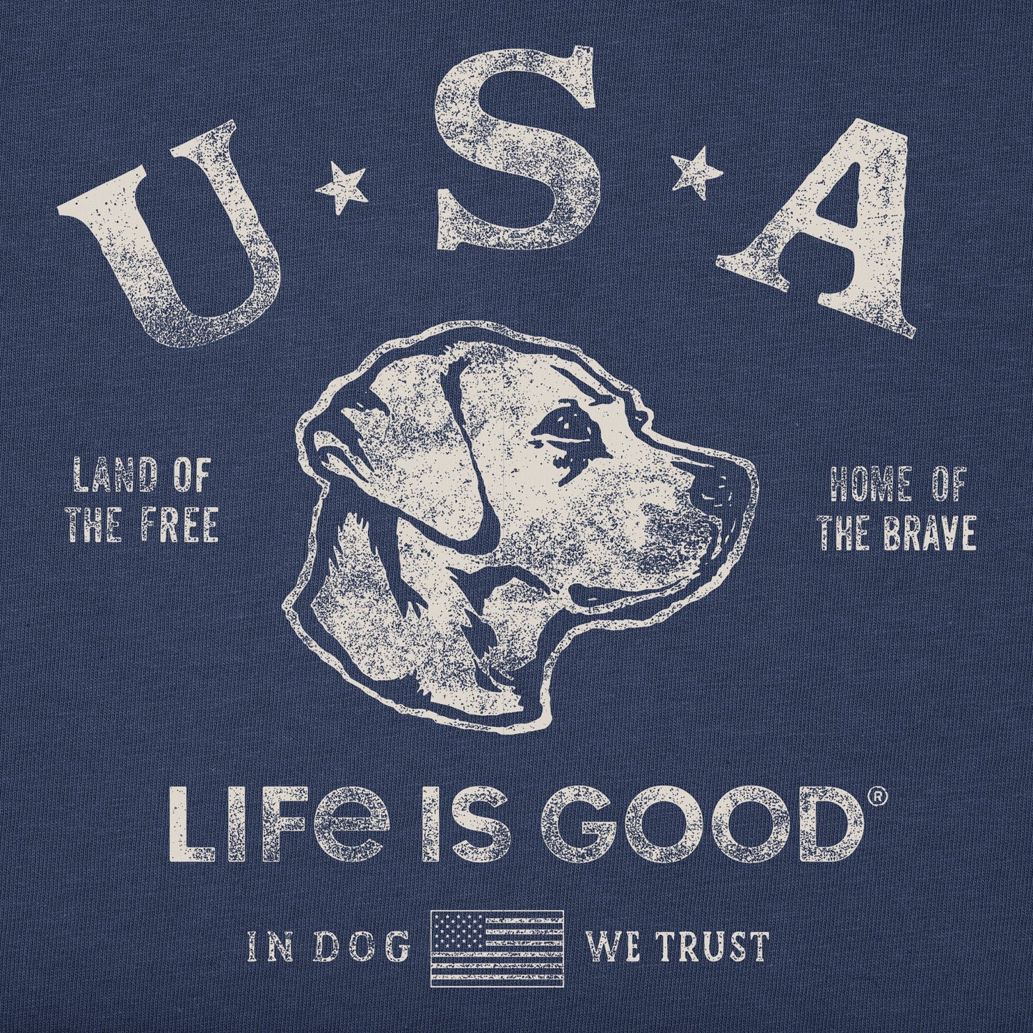 Men's Manifesto Land of the Free Dog Short Sleeve Crusher-LITE Tee