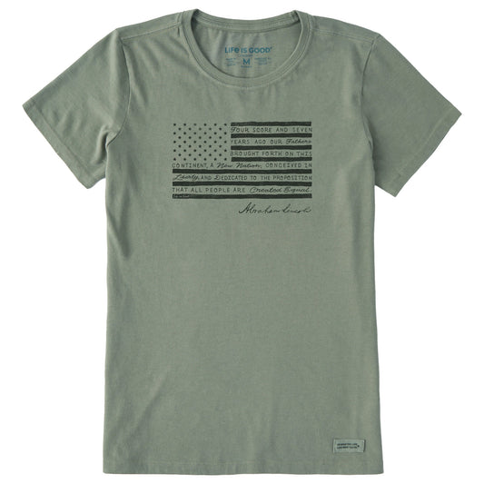 Women's Caligram Gettysburg Flag Short Sleeve Crusher Tee