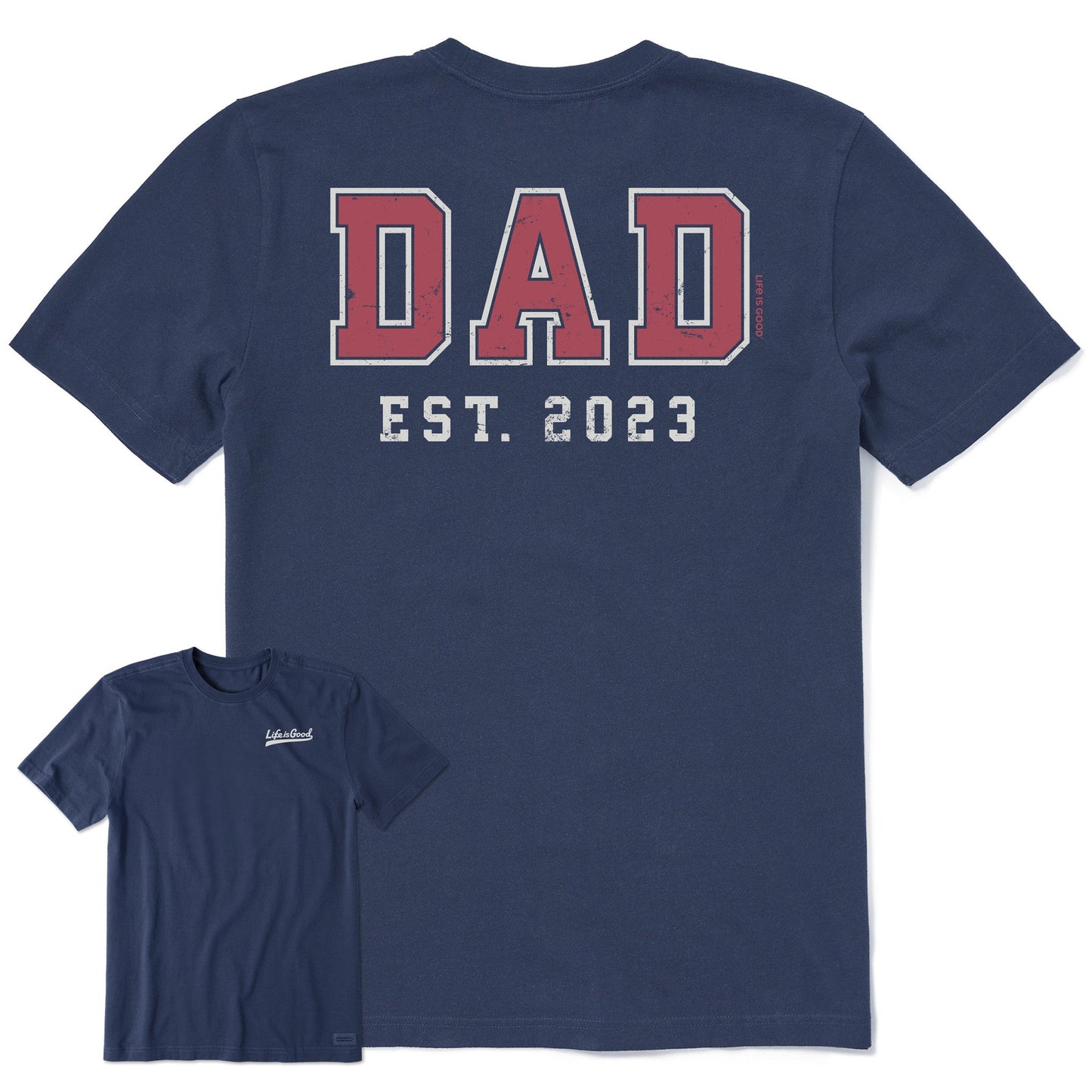 Men's Dad Est 2023 Short Sleeve Crusher Tee