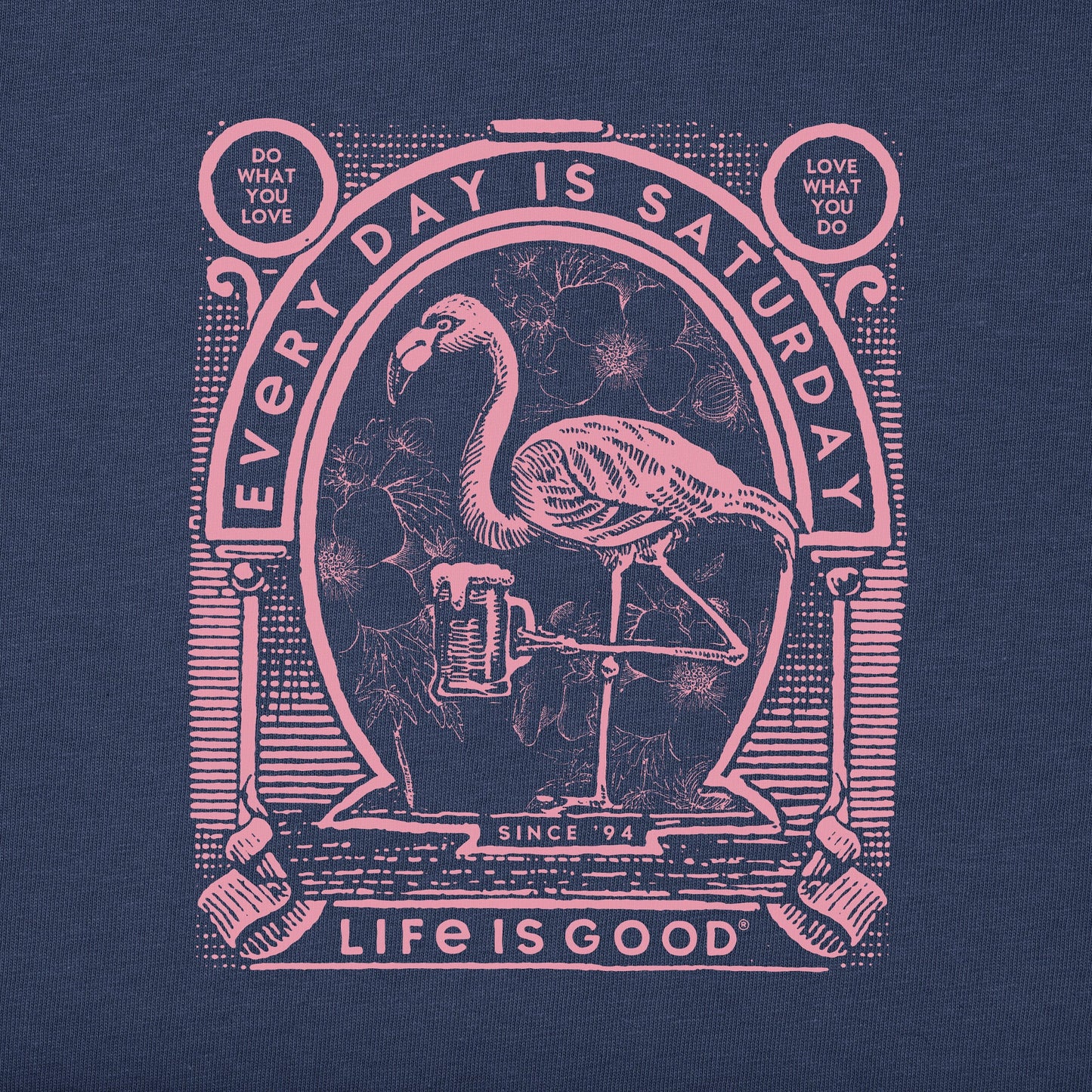 Women's Saturday Flamingo Short Sleeve Tee