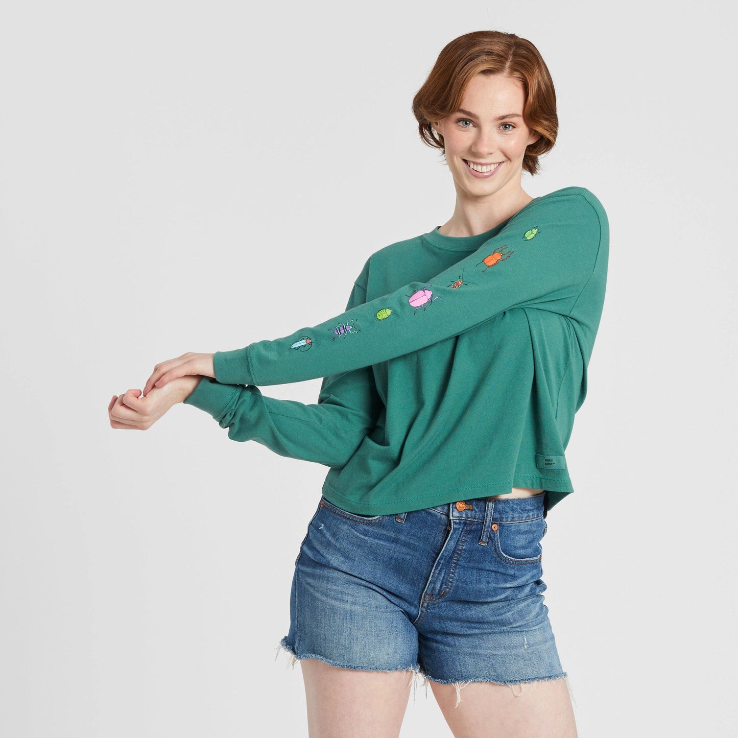 Women's Cool Bugs Long Sleeve Crusher Boxy Tee