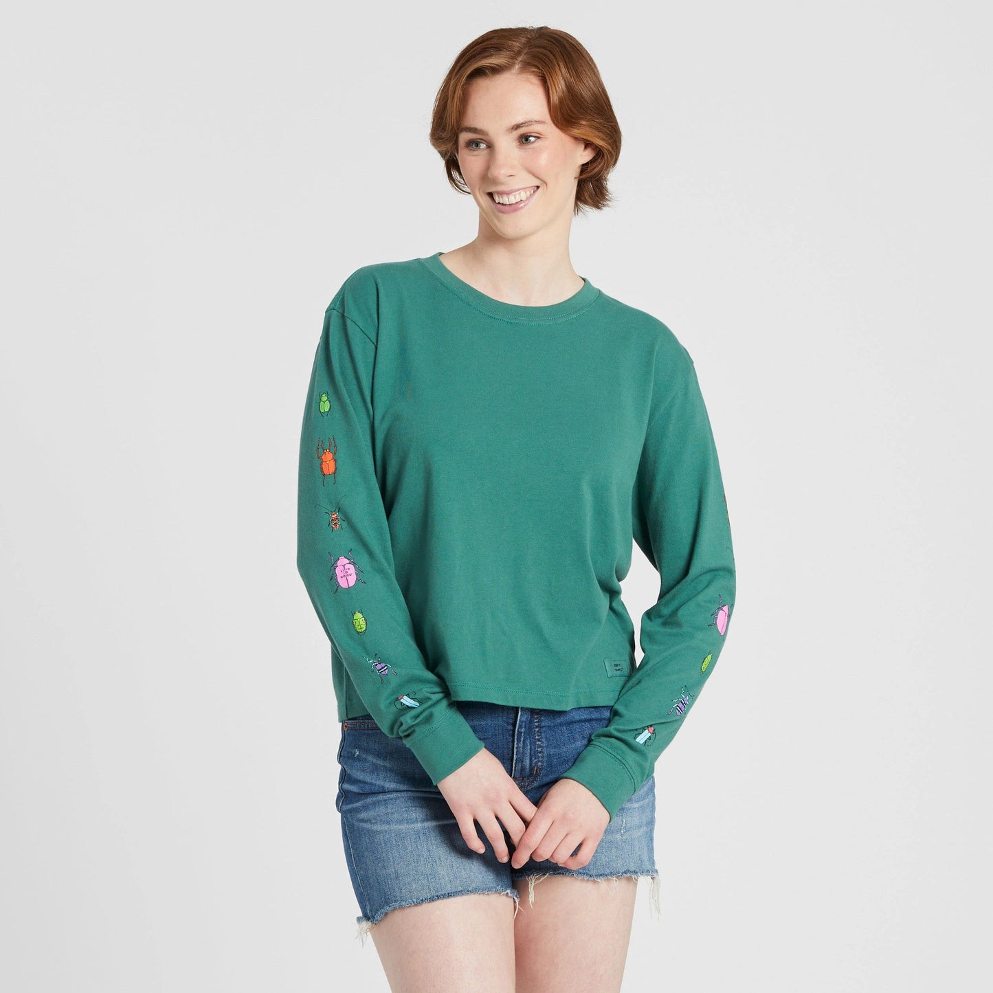 Women's Cool Bugs Long Sleeve Crusher Boxy Tee