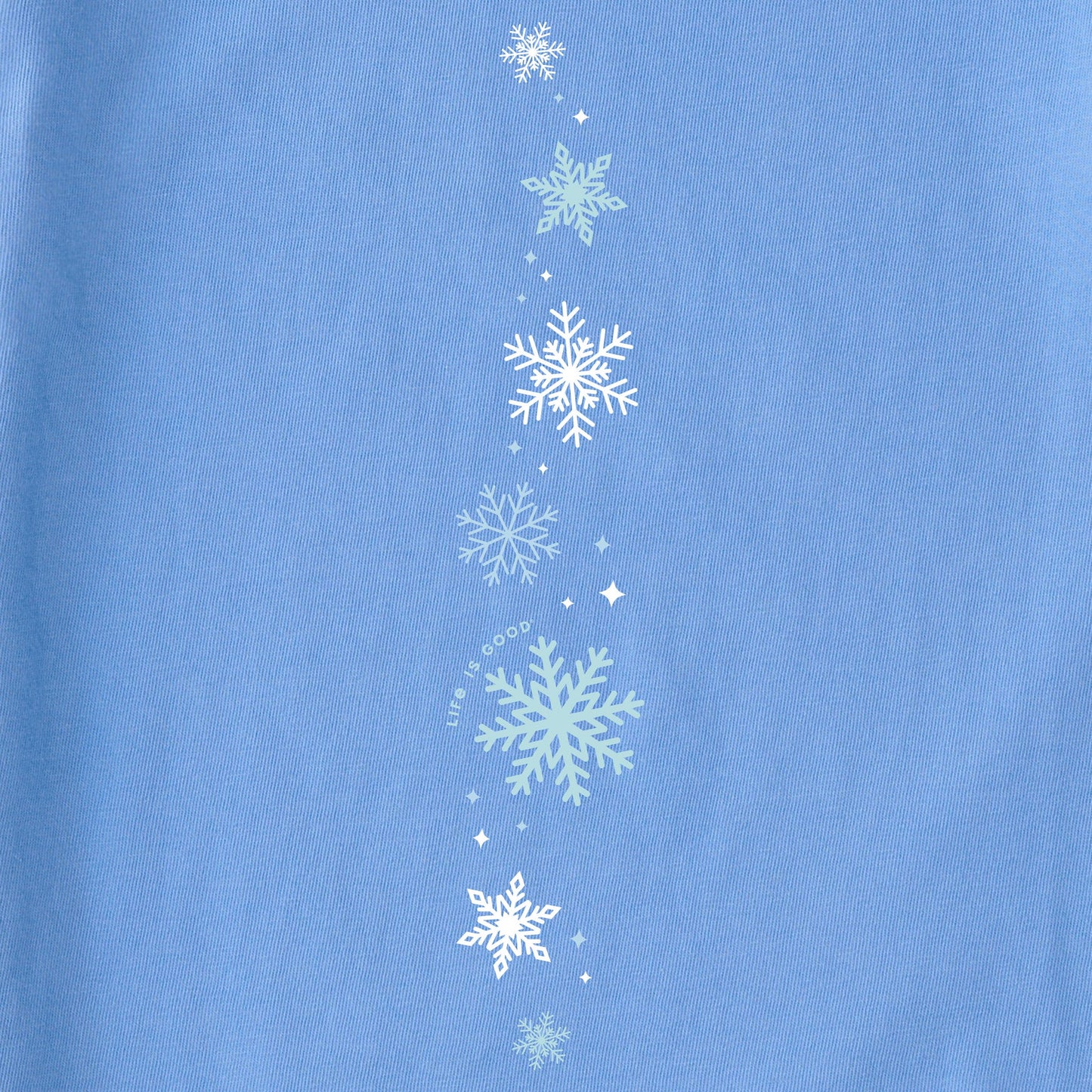 Women's Falling Snowflakes Long Sleeve Crusher Boxy Tee