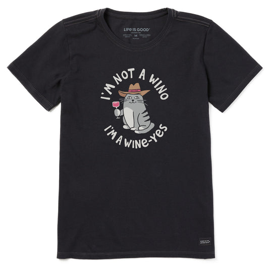 Women's Cat Wine-Yes Short Sleeve Tee