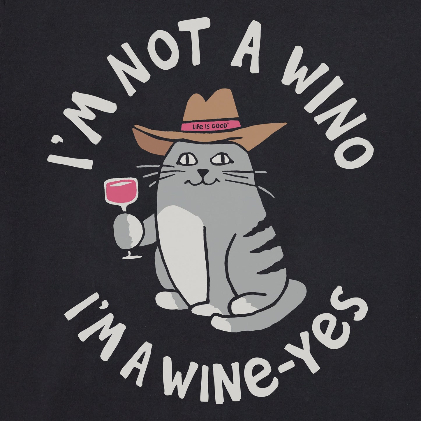 Women's Cat Wine-Yes Short Sleeve Tee