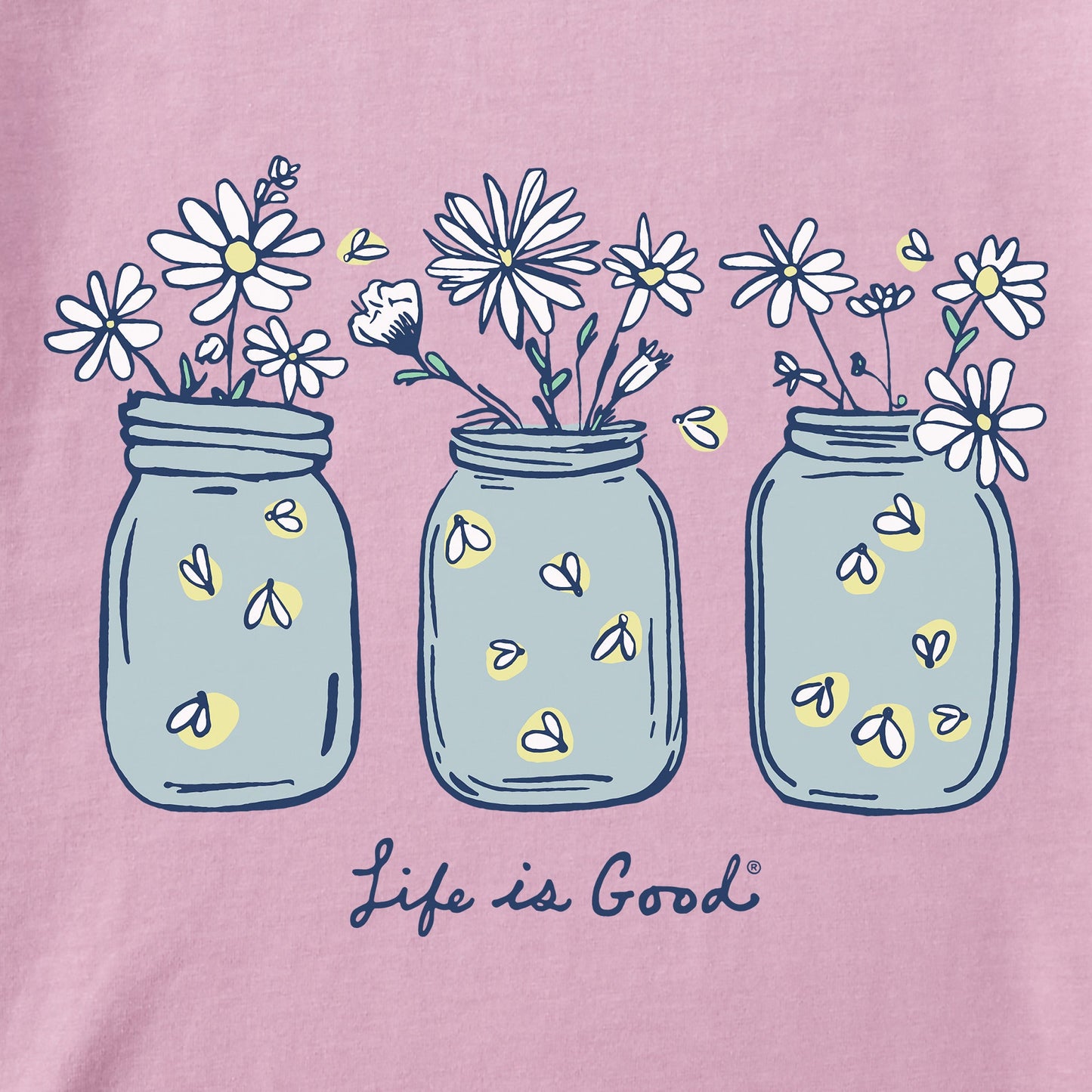 Women's Shine on Daisy Jars Short Sleeve Vee