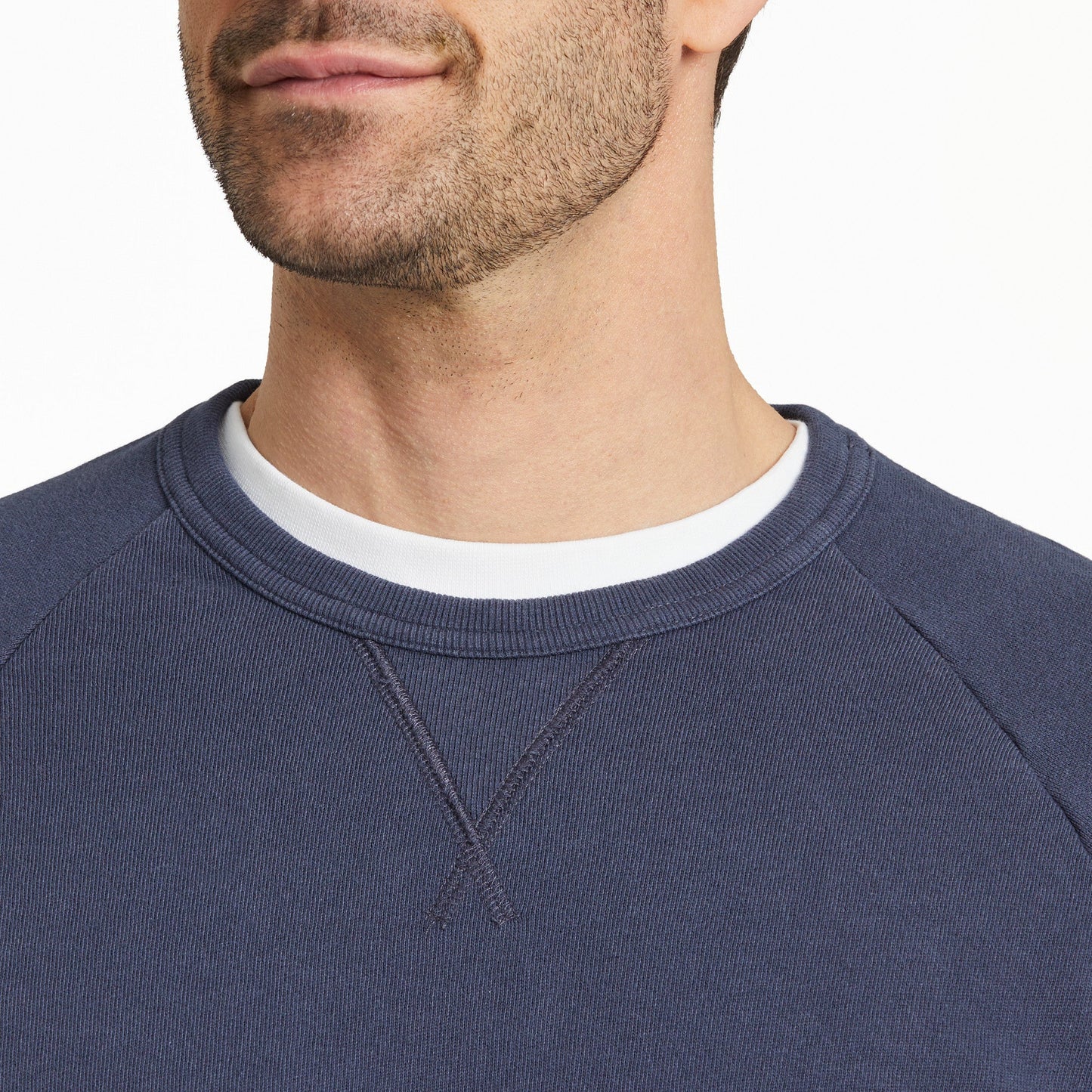 Men's Solid French Terry Crew