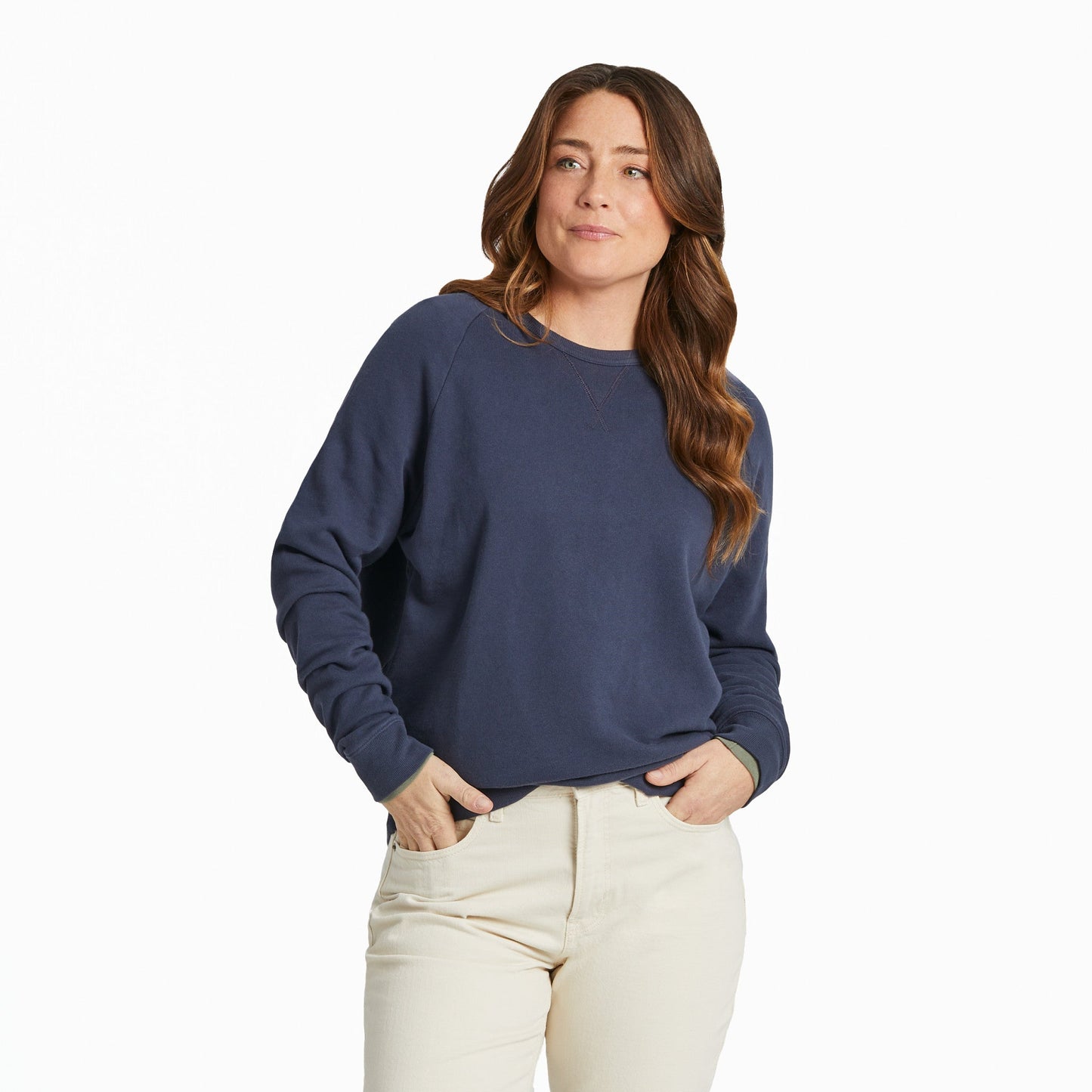 Men's Solid French Terry Crew