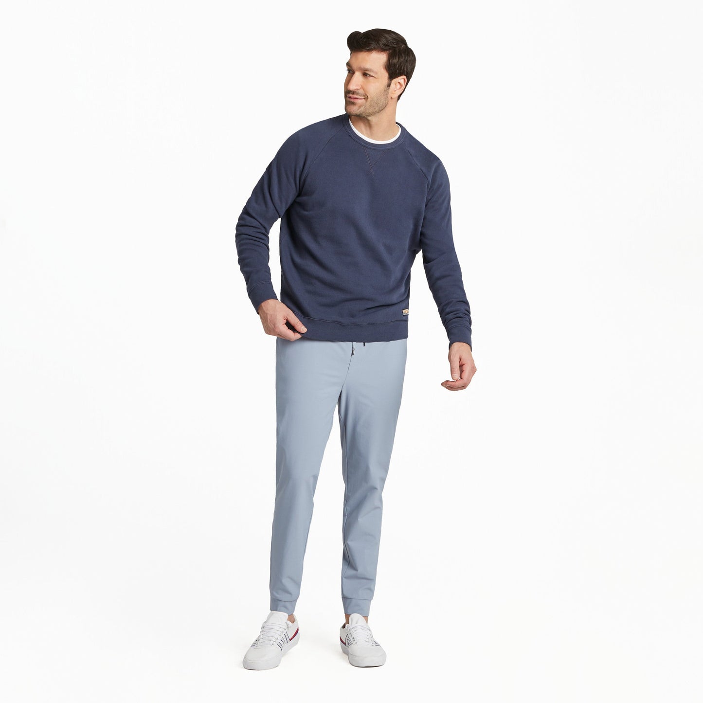 Men's Solid French Terry Crew