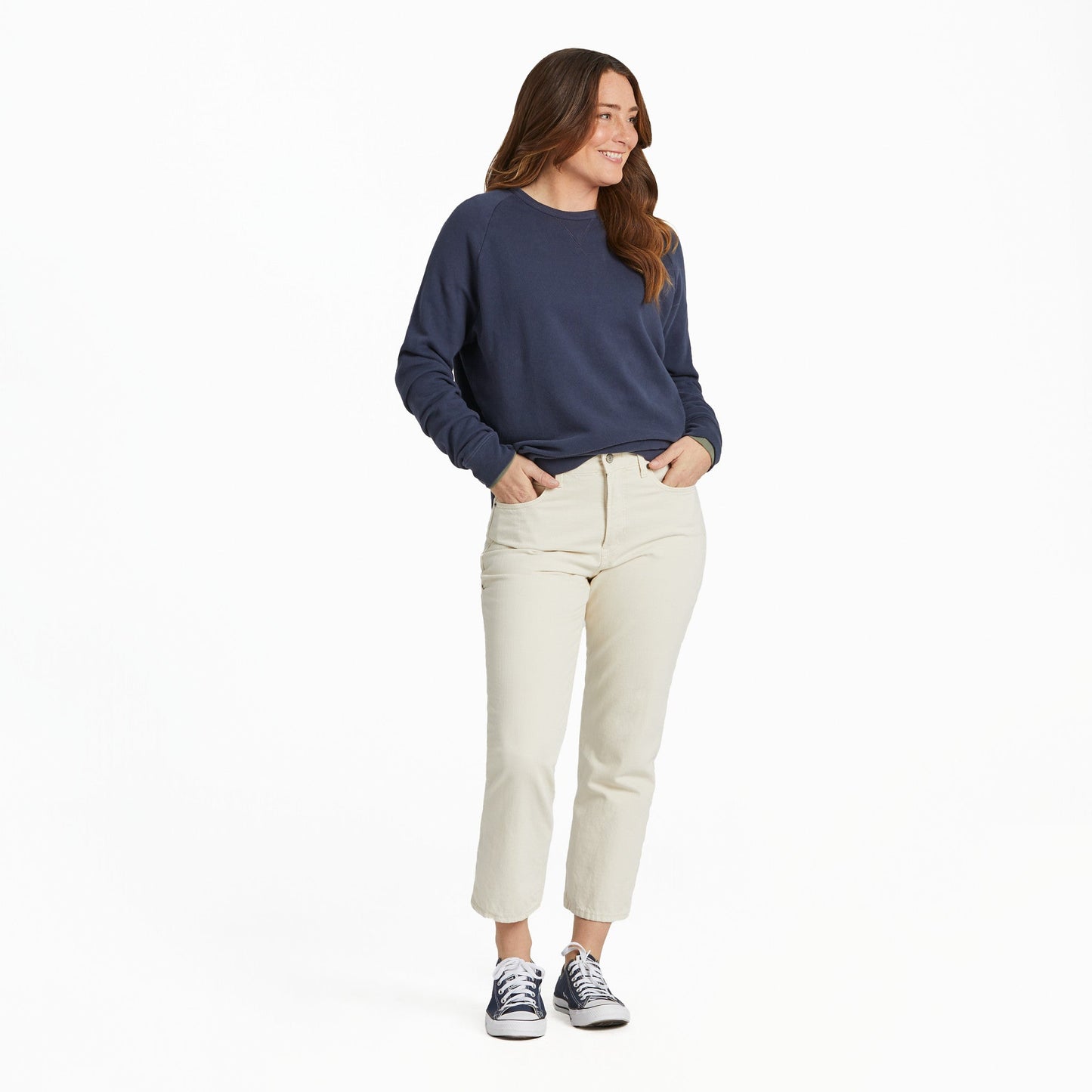 Men's Solid French Terry Crew