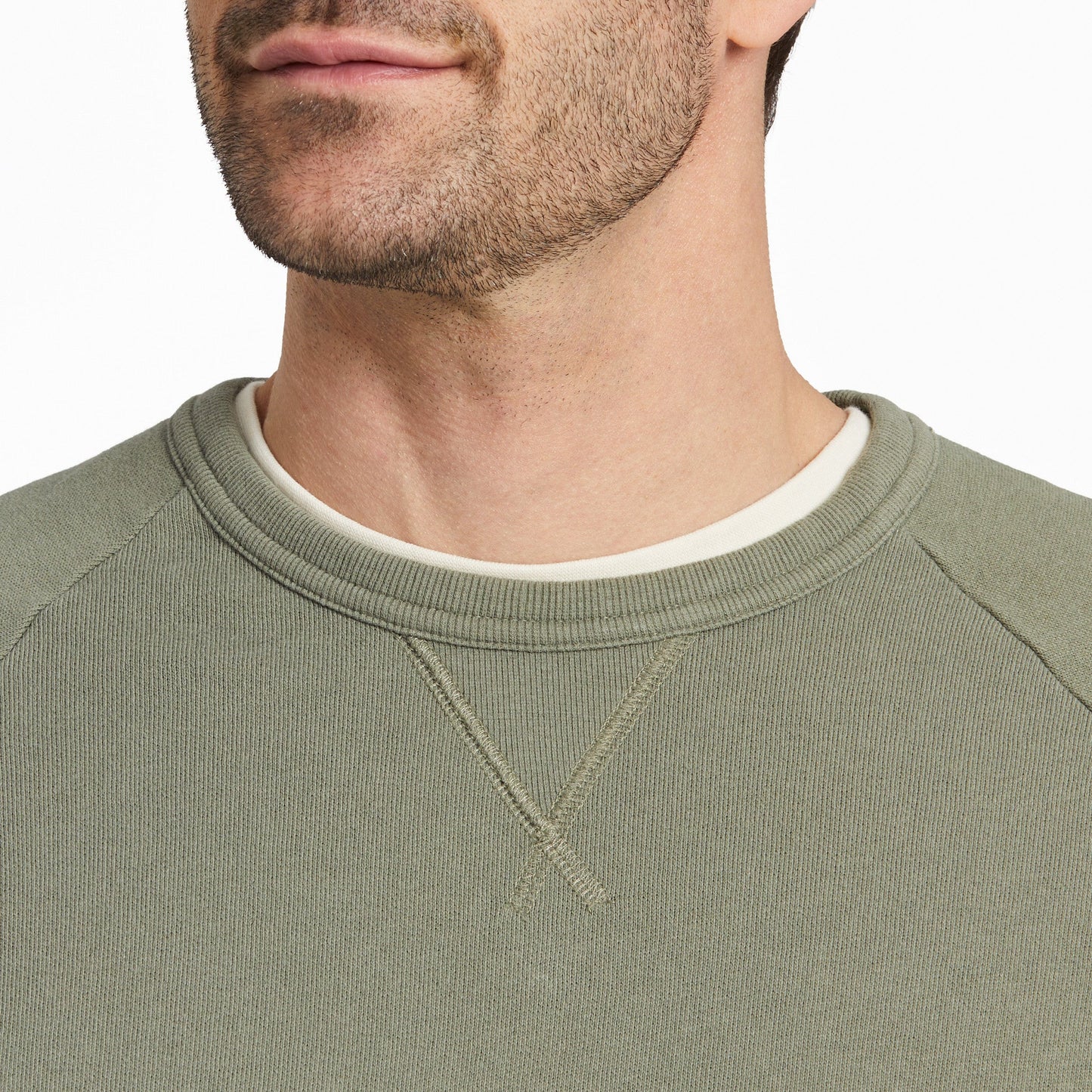 Men's Solid French Terry Crew