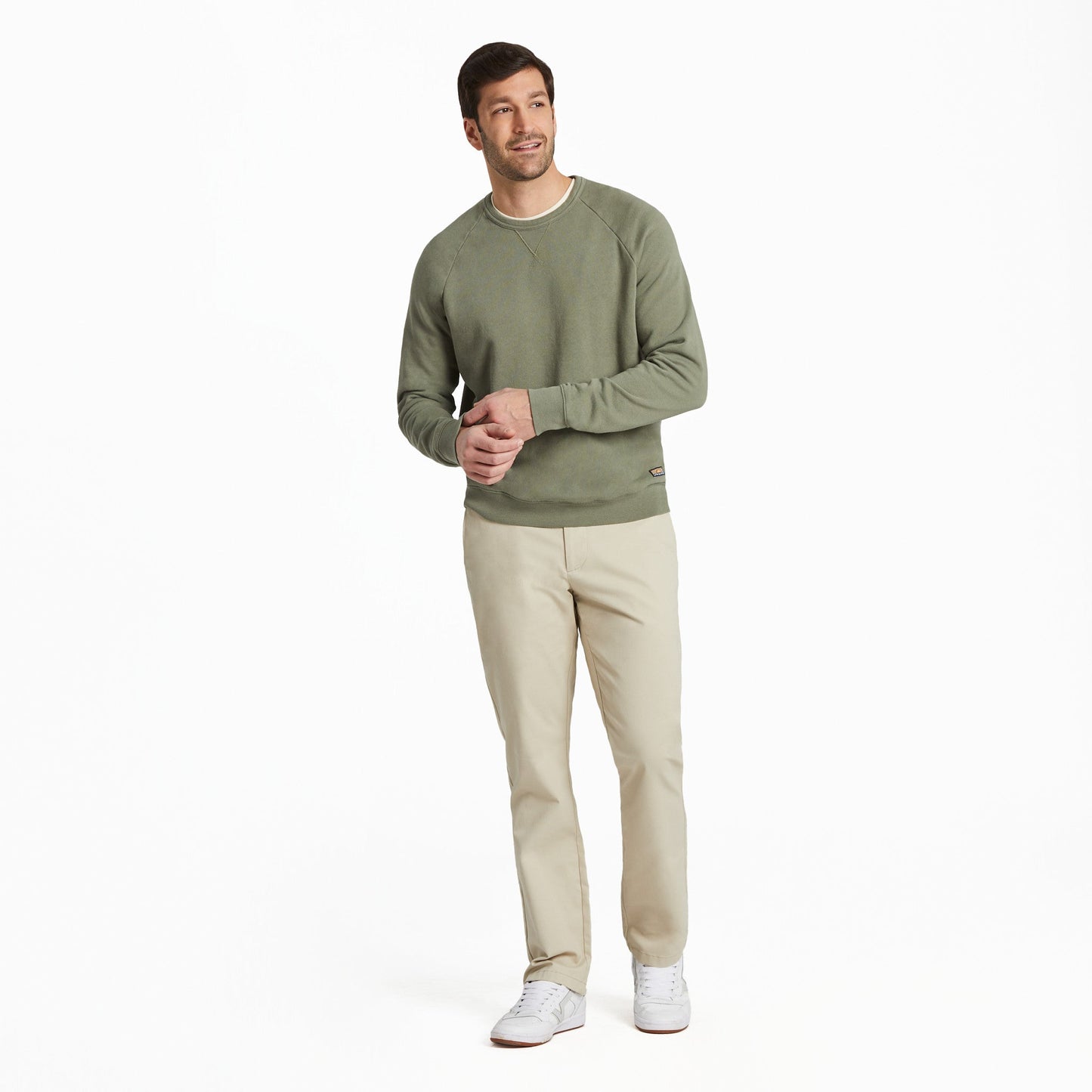 Men's Solid French Terry Crew